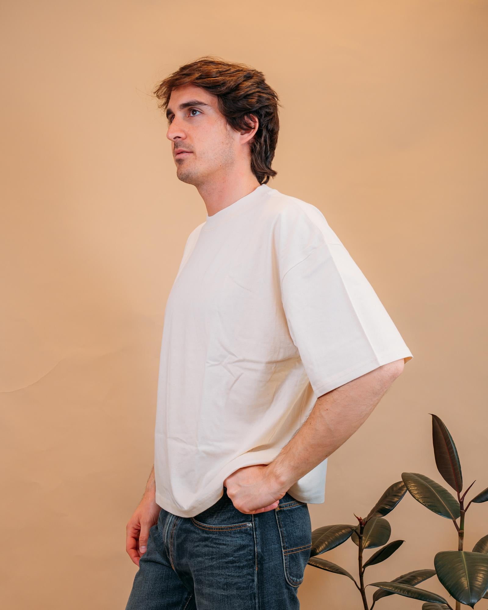 Logan Cropped Tee Natural Raw STTU258 C054 Gaffi 