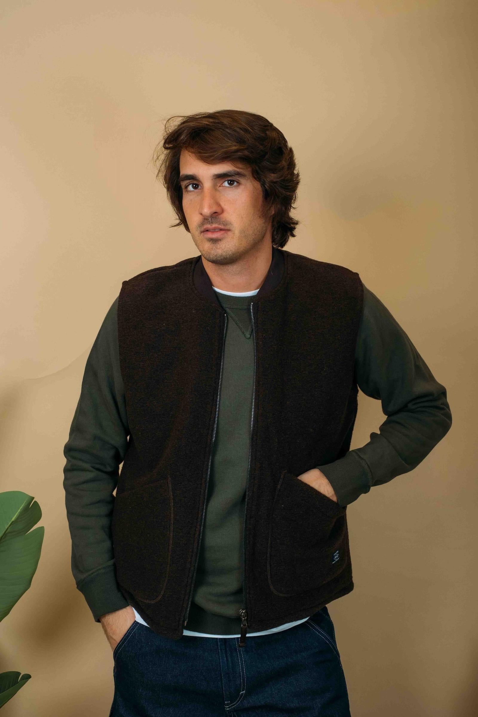 Terry Gilet Wool TERRY MW BC29 Impure 