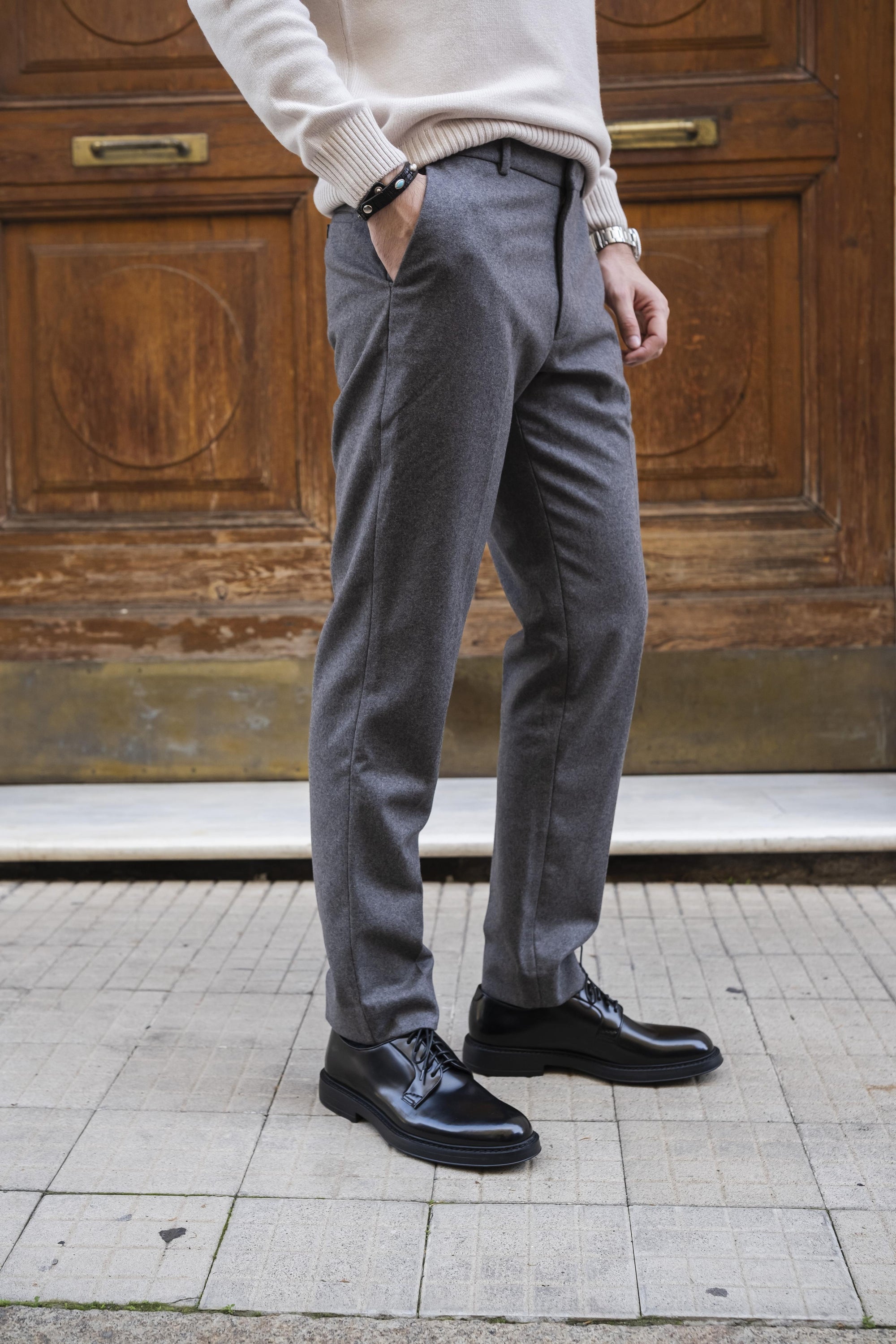 Pantalone in Lana CN4593423 ANTRACITE MELANGE Circolo 1901 