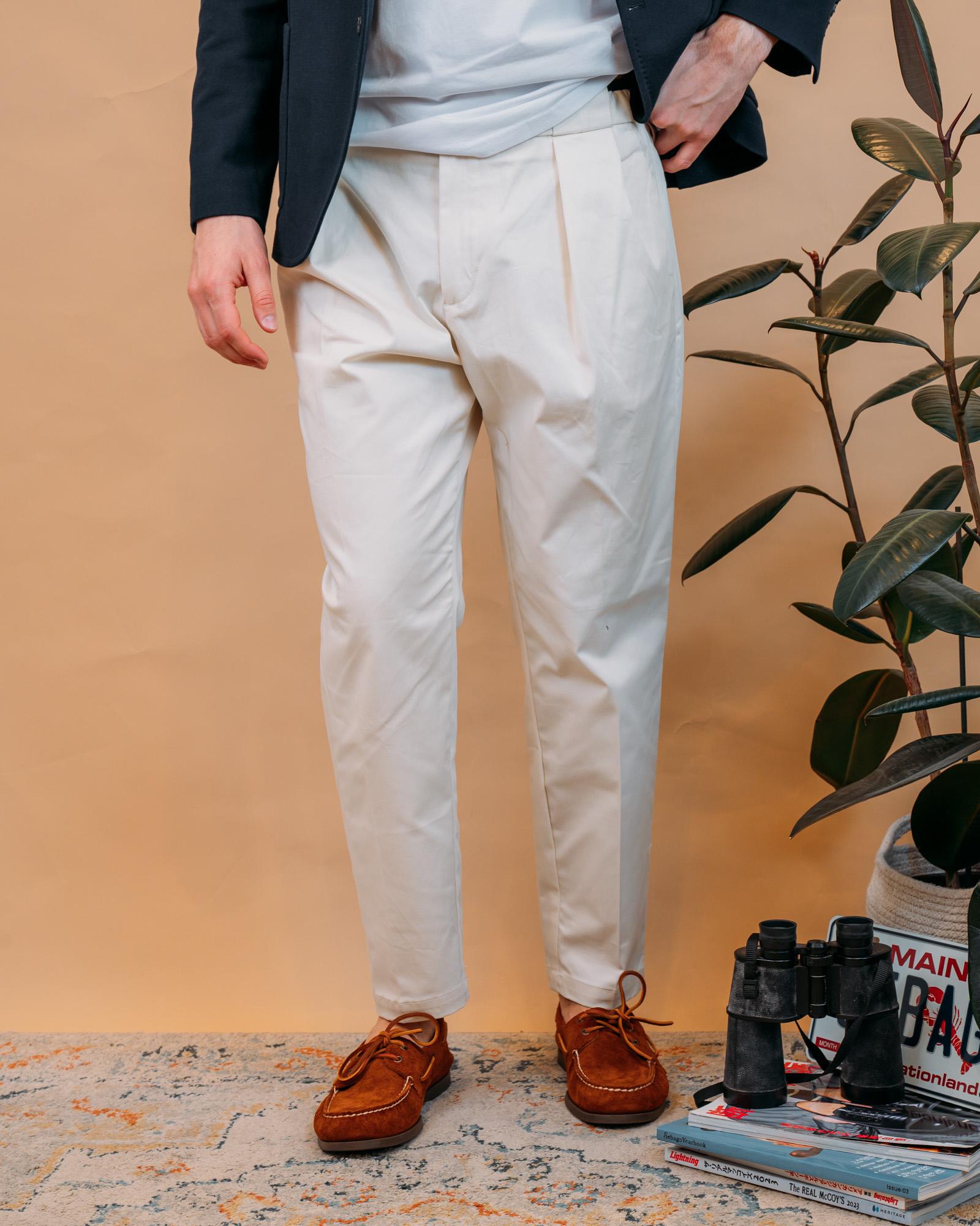 Pantaloni Tirana Panna GATIR7845S26 009 Gaffi 