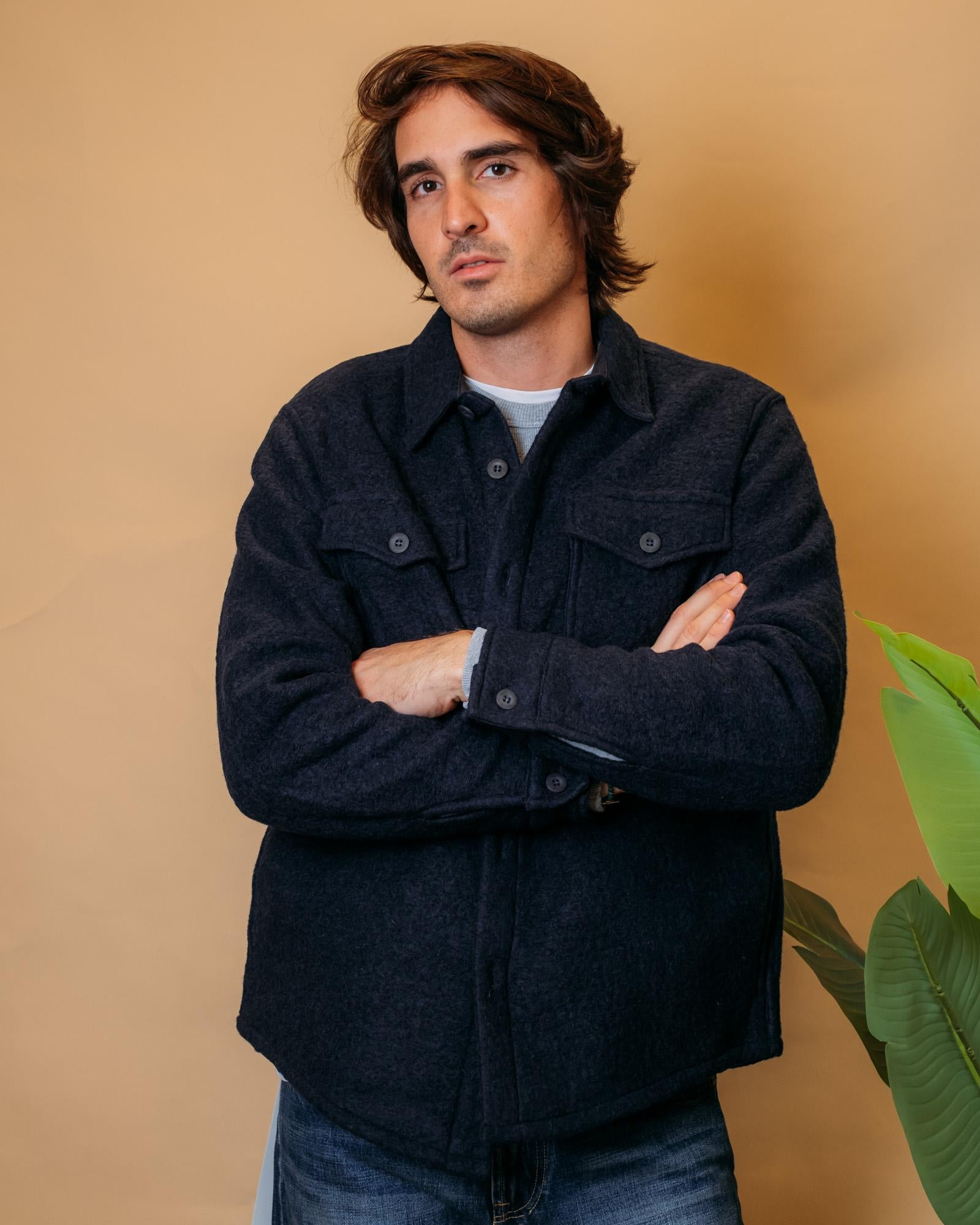 Overshirt in Lana Cotta OC215BLU BLU Seadog 