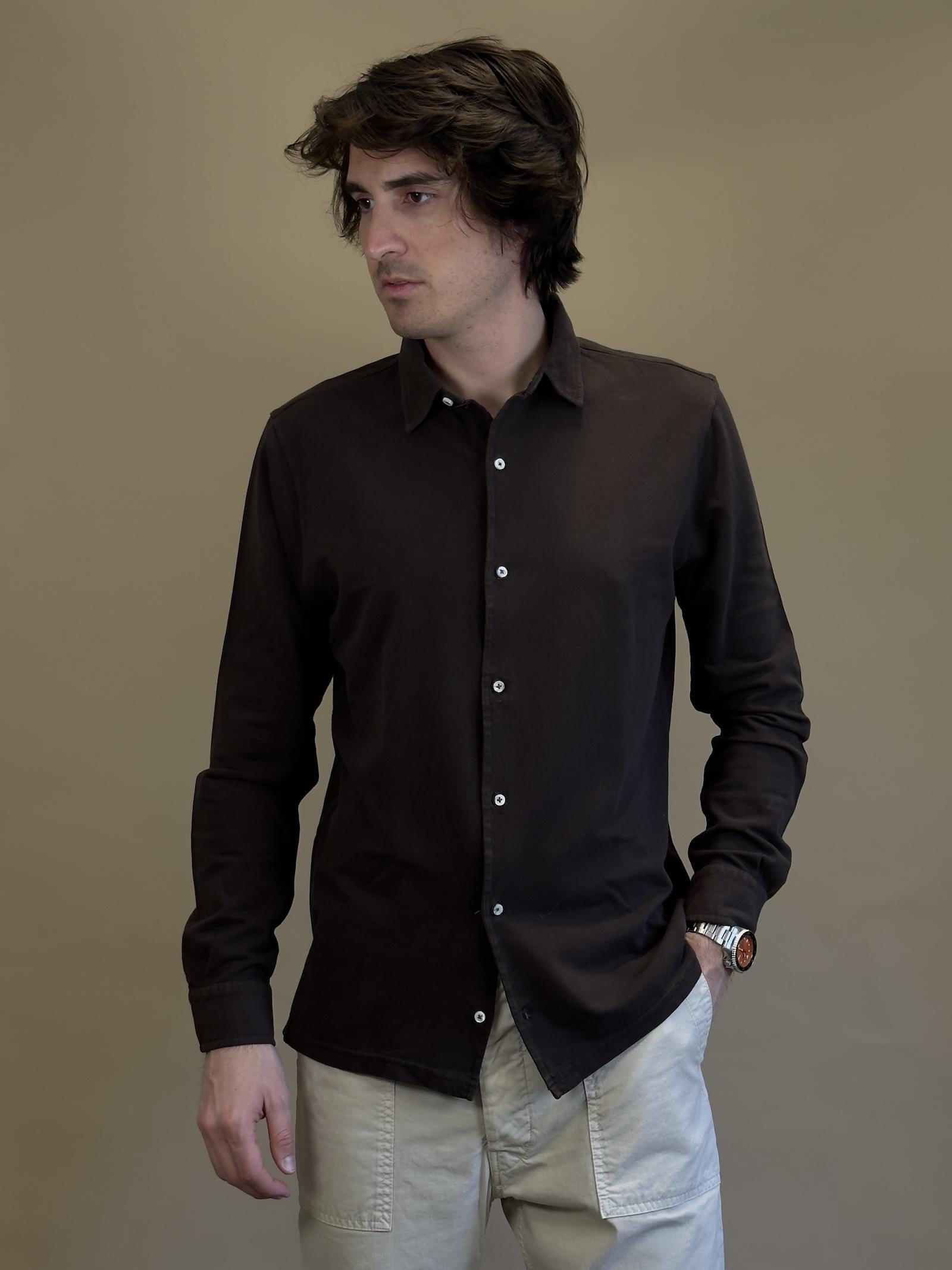 Camicia in Piquet BLKM6502 BR Bl'ker