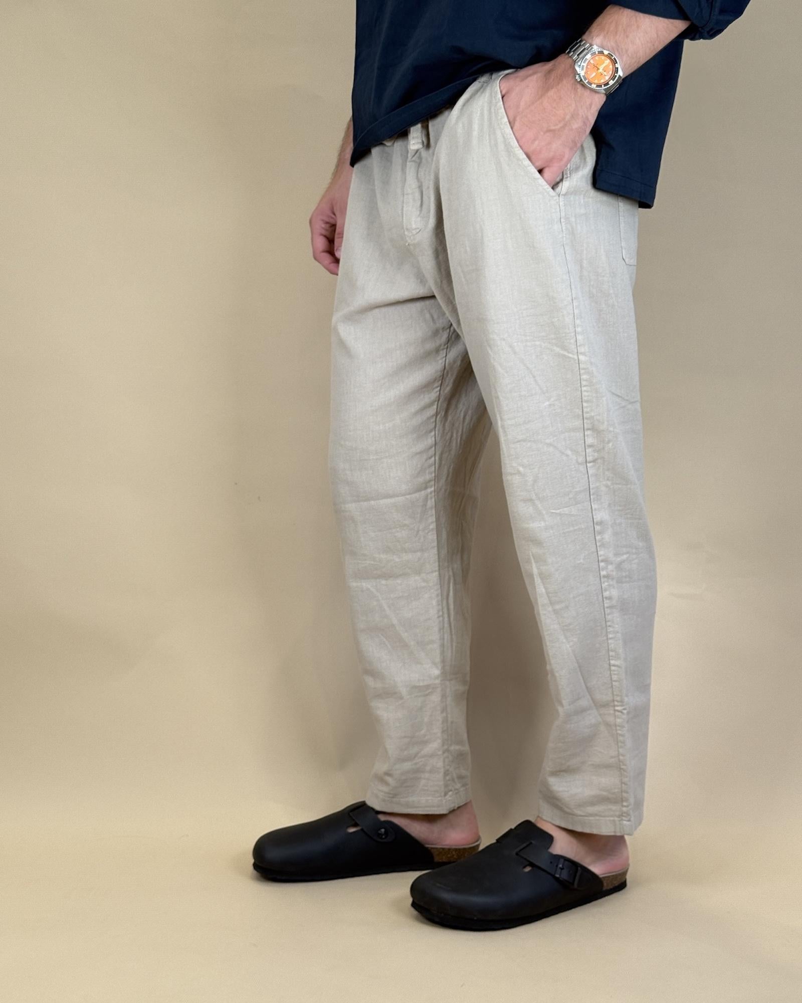 Pantalaccio Tommy in Lino P5269 BE Seadog