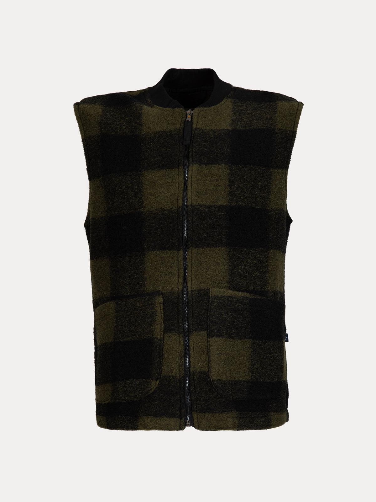 Gilet Bolied Wool GIL4247 GREEN CHECK Impure