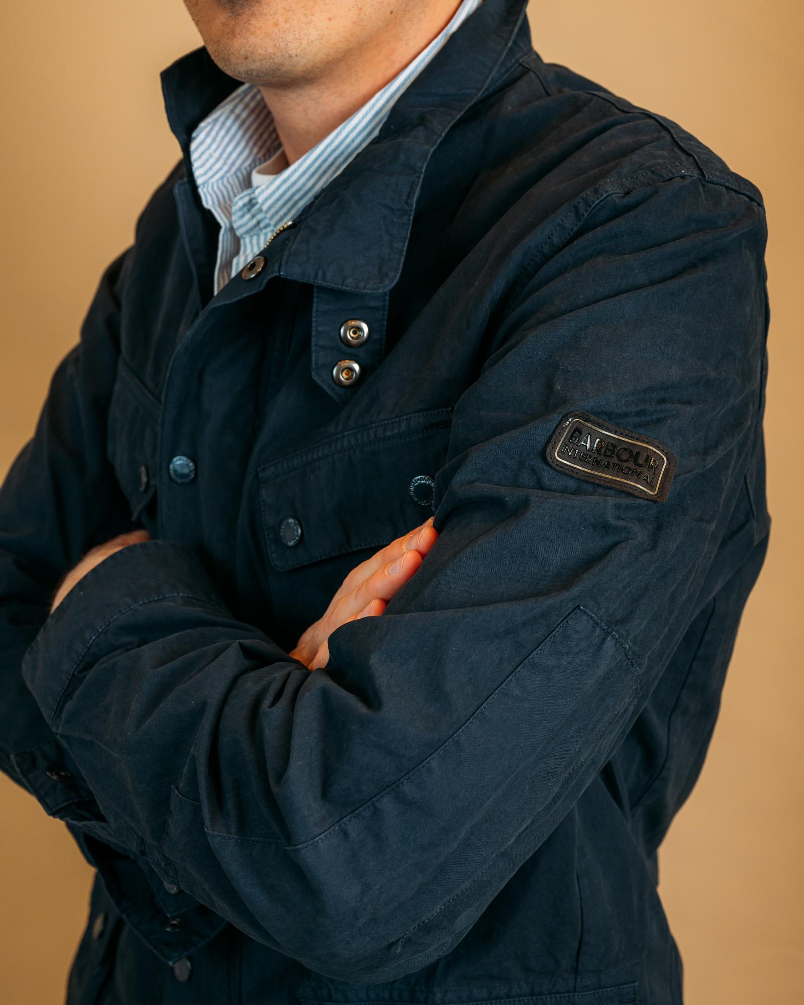 Cotton Duke Jacket Navy MCA1047 NY51 Barbour International 