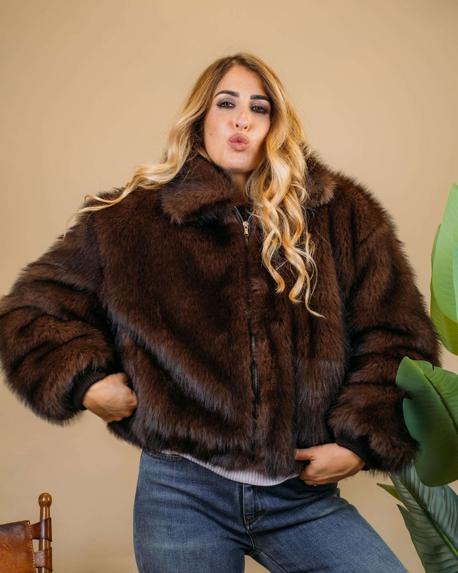 Ecopelliccia Bomber ECOPELLCO VIS Elle Studio 