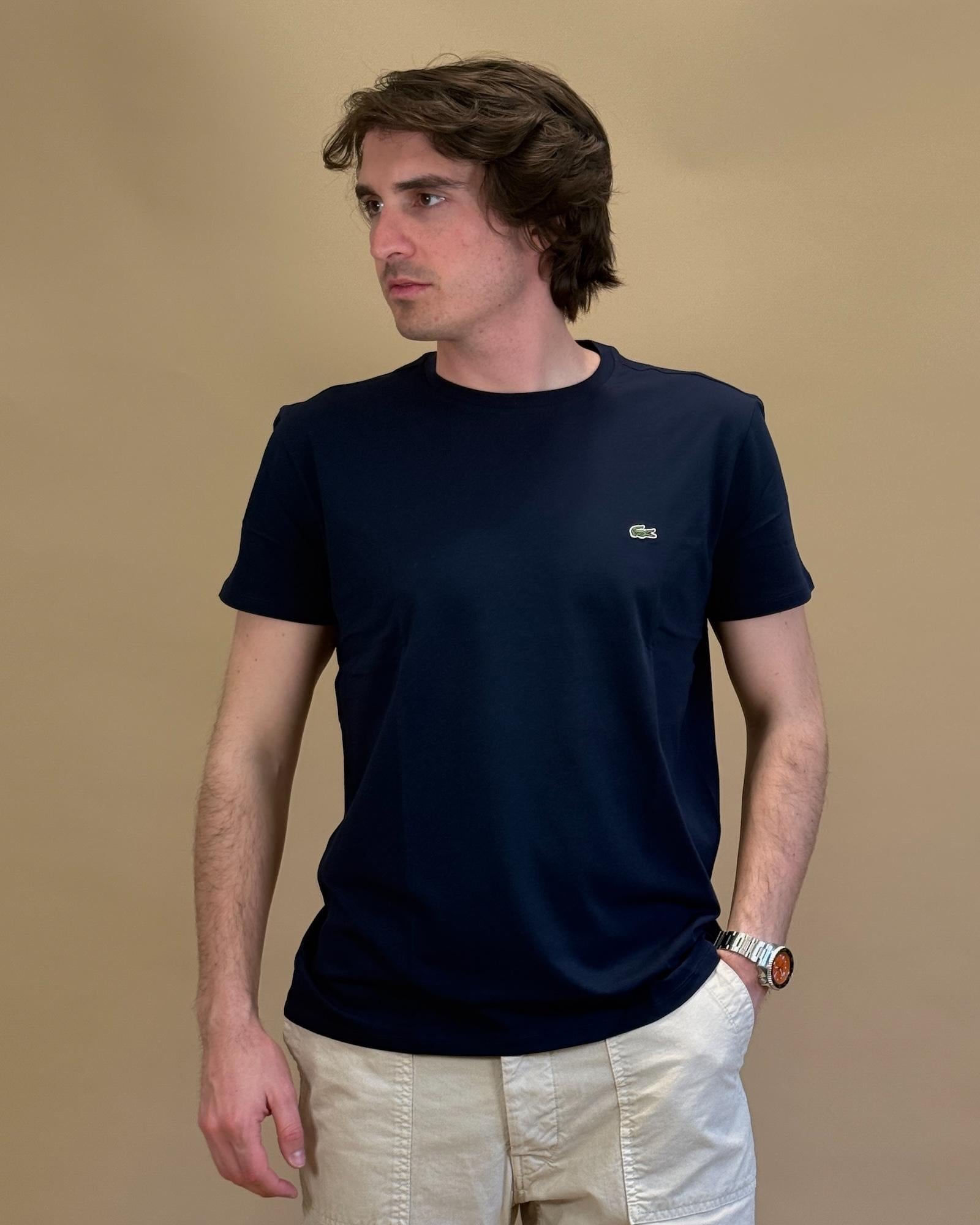 T-shirt in Cotone TH6709 166 Lacoste
