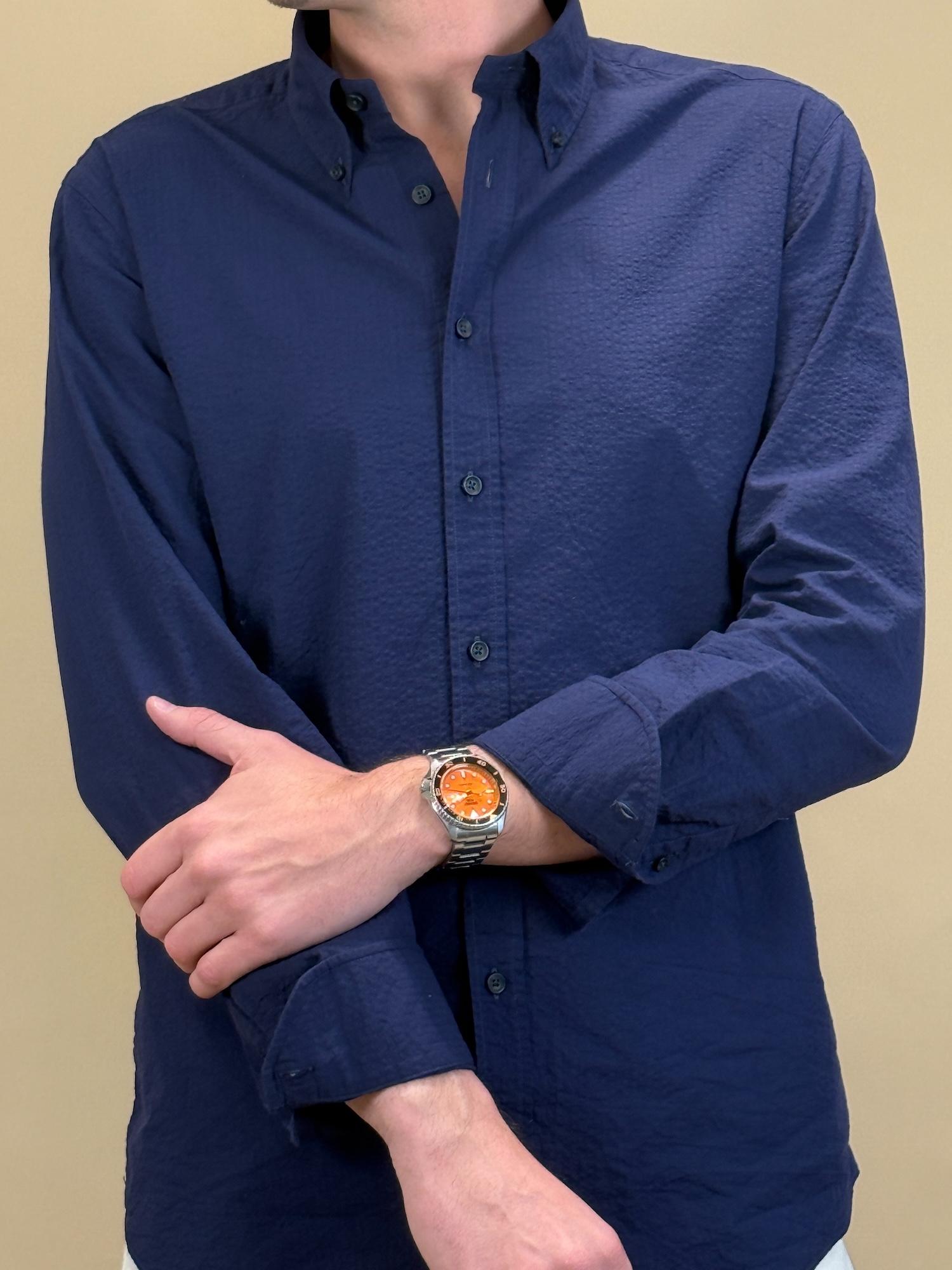 Camicia Seersucker 768ML81210 004 Xacus