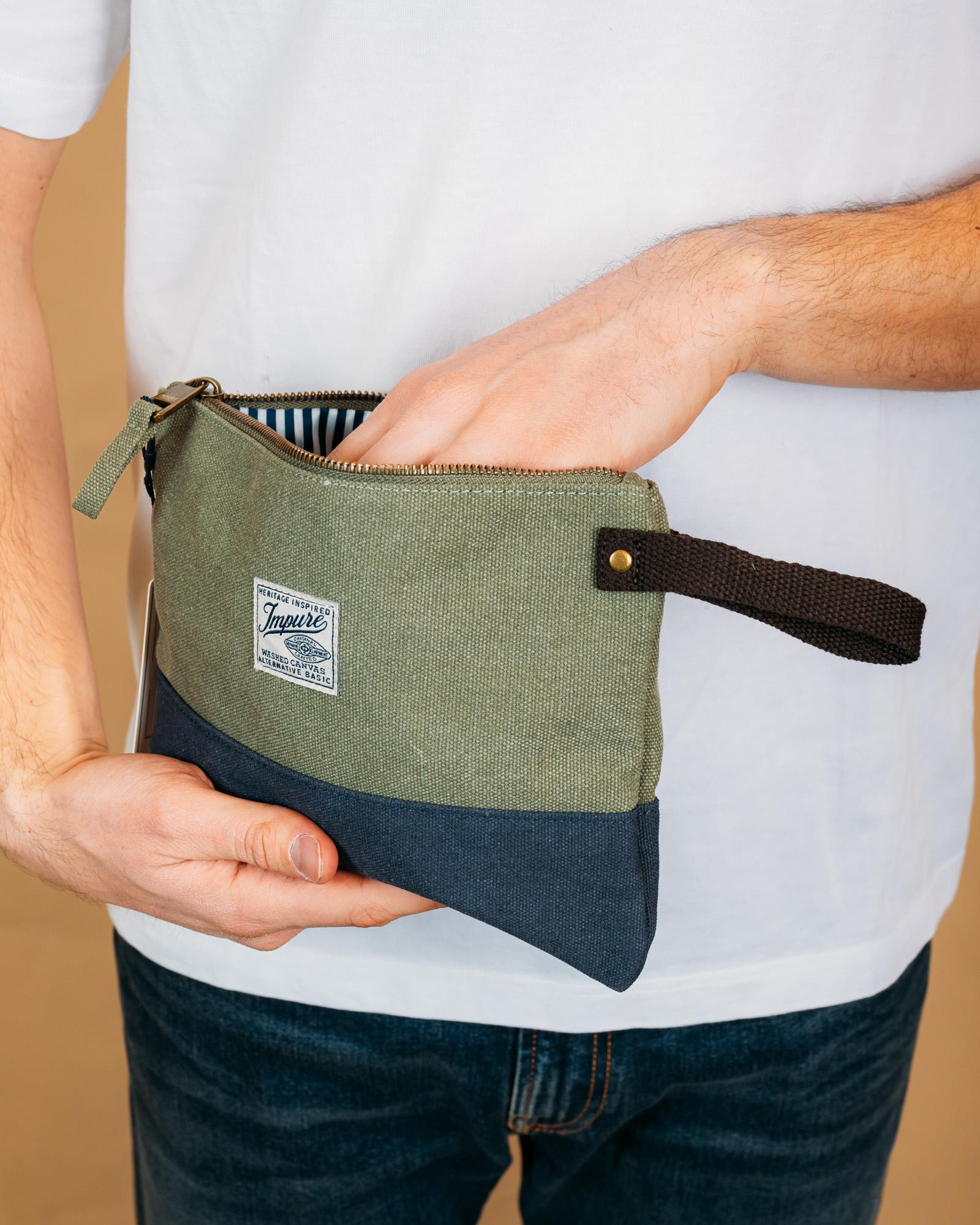 Soho Clutch Bag Military Green AXCRD C03 Impure 