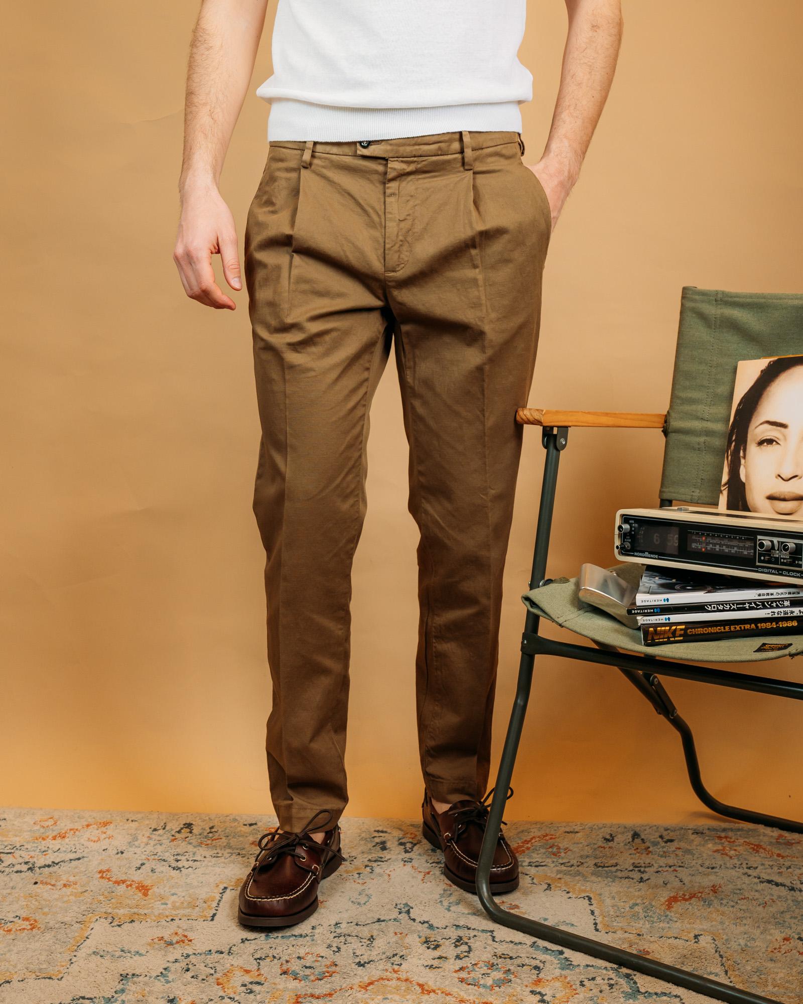 Pantaloni Chicago Misto Lino Nocciola GACHI8247S26 169 Gaffi 