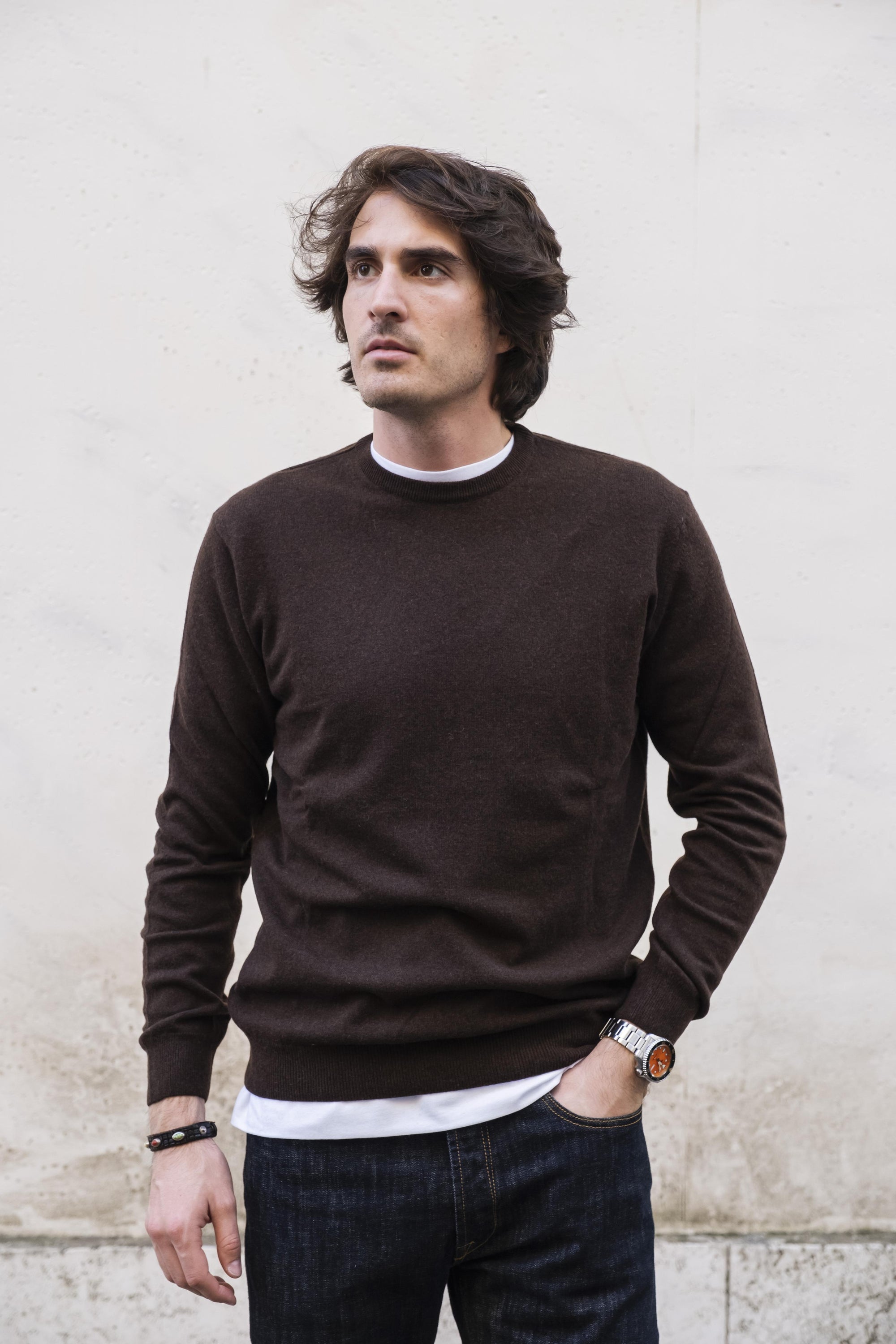 Girocollo Misto Cashmere MA7065MORO MORO Gaffi 