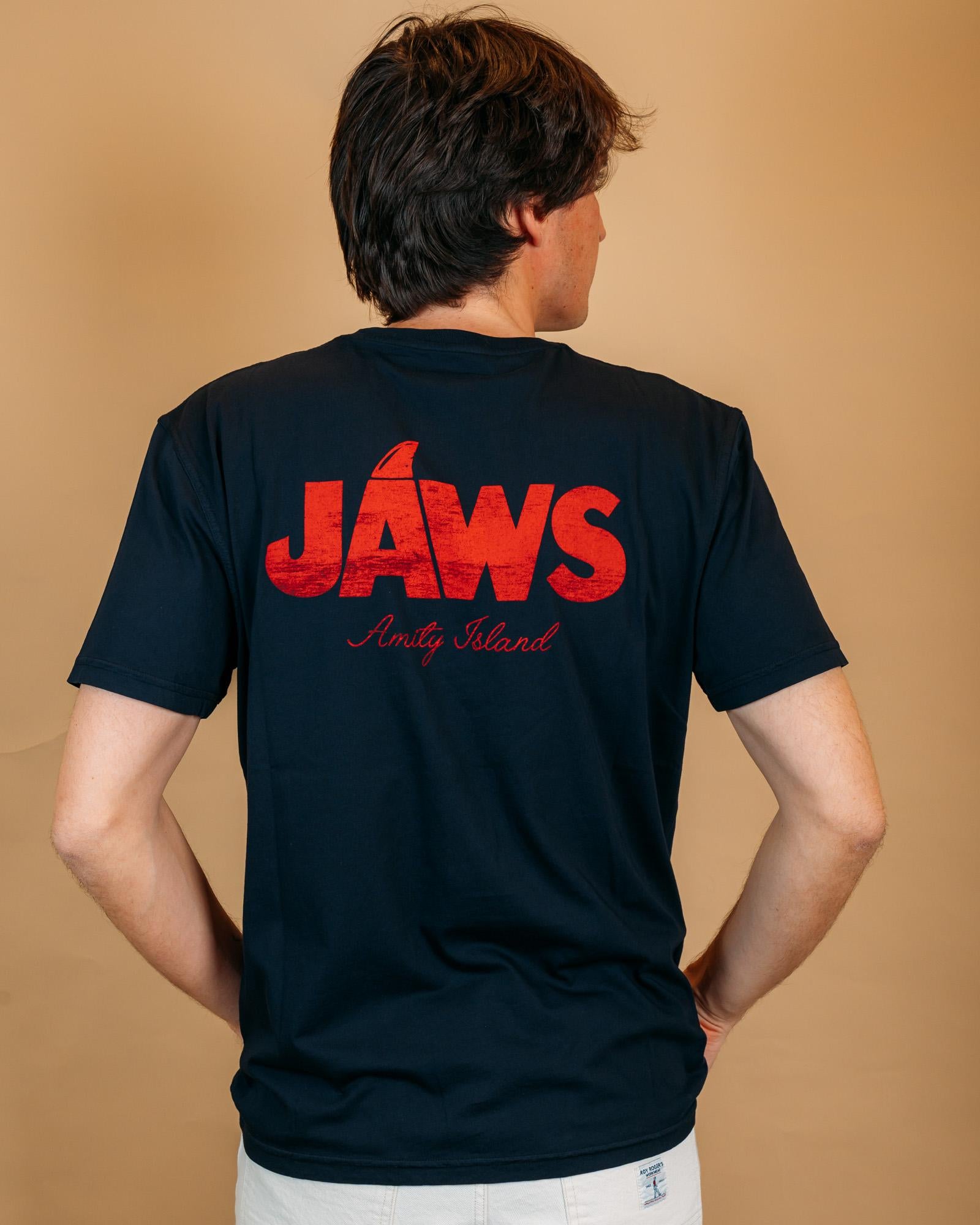 T-shirt Graphic Jaws Navy BLKM8000 09 Bl'ker 