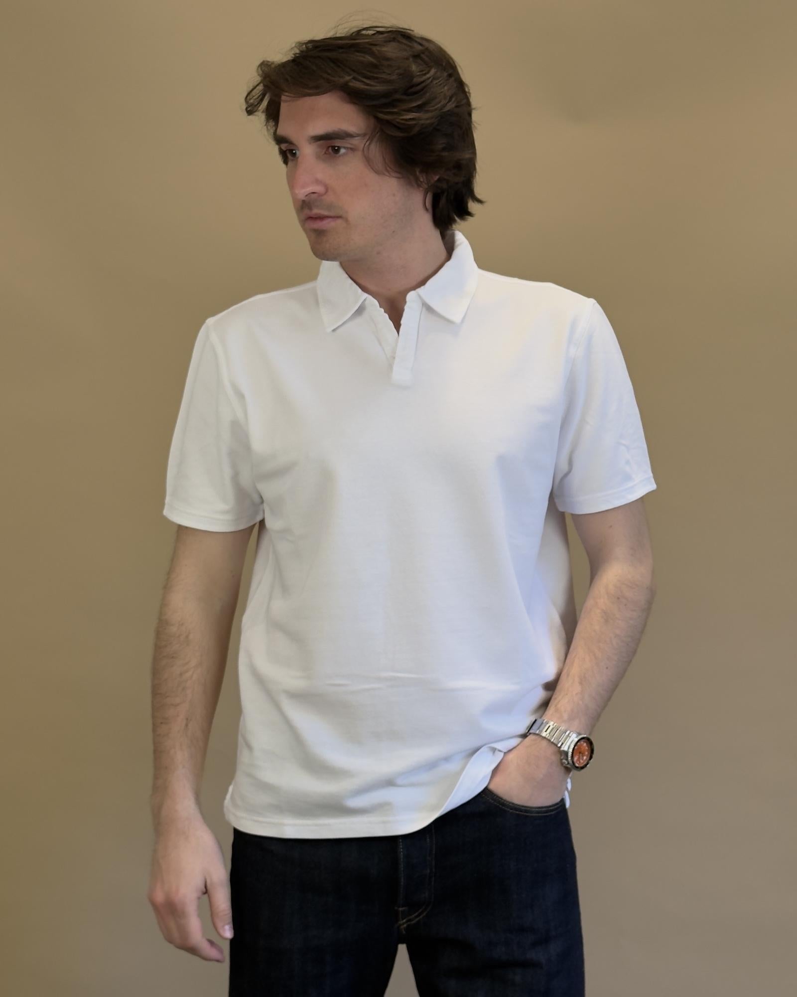 Polo in Piquet BLKM2005 WH Bl'ker