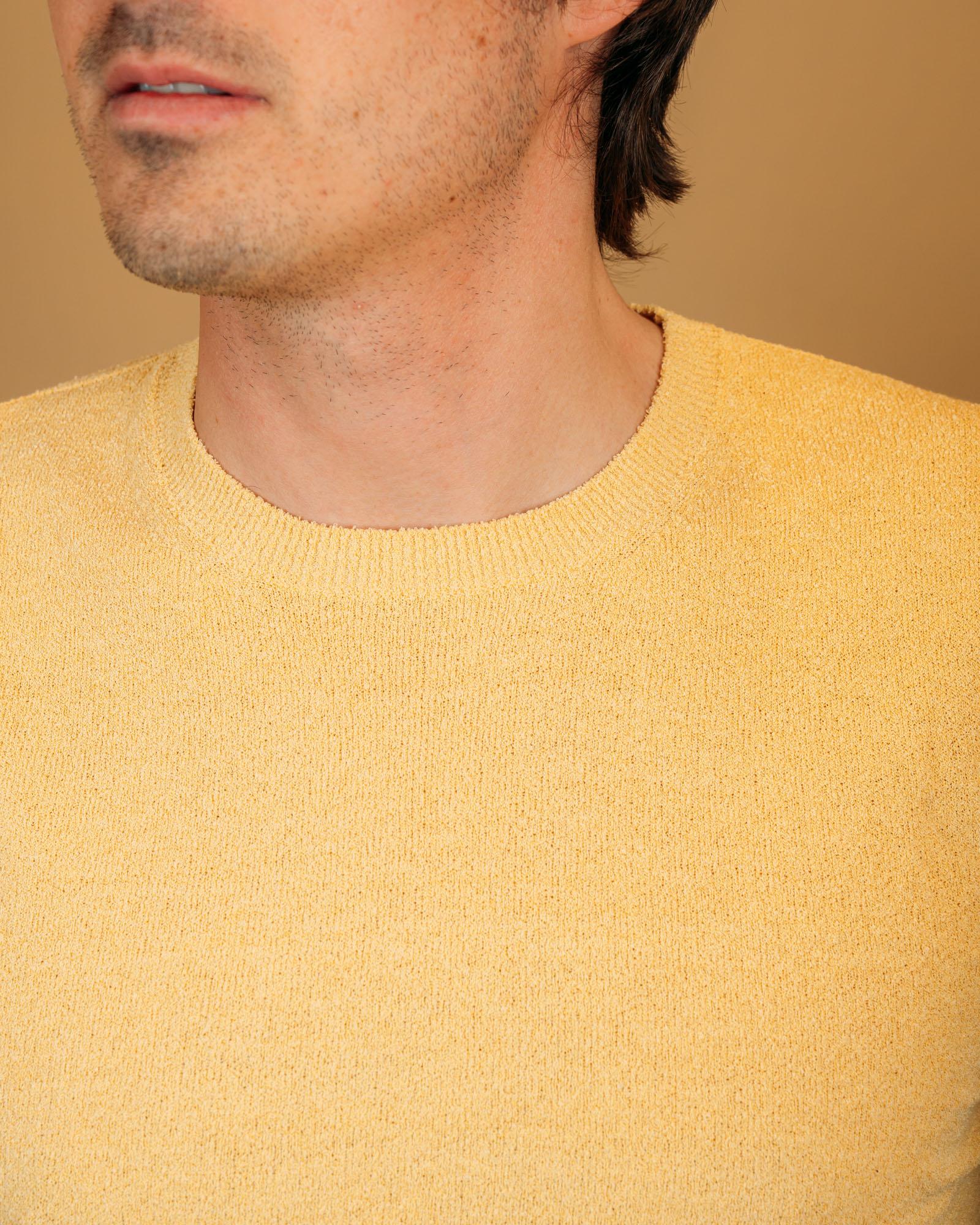 Gaffi t-shirt in spugna estiva colore giallo sole