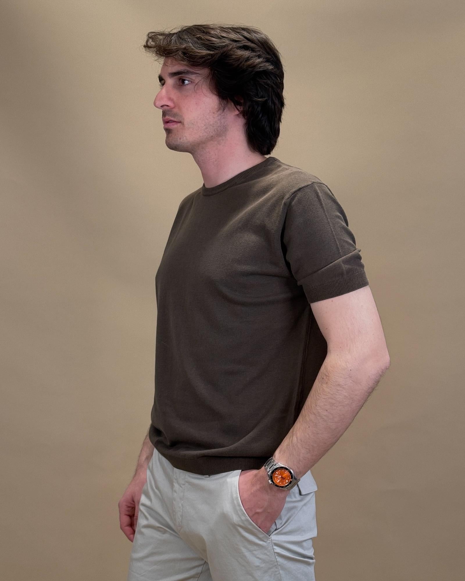 T-shirt Crepe in Filo 56063S 35020 Gaffi