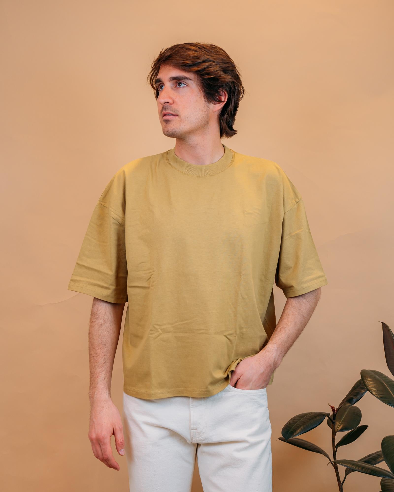 Logan Cropped Tee Faded Olive STTU258 C153 Gaffi 