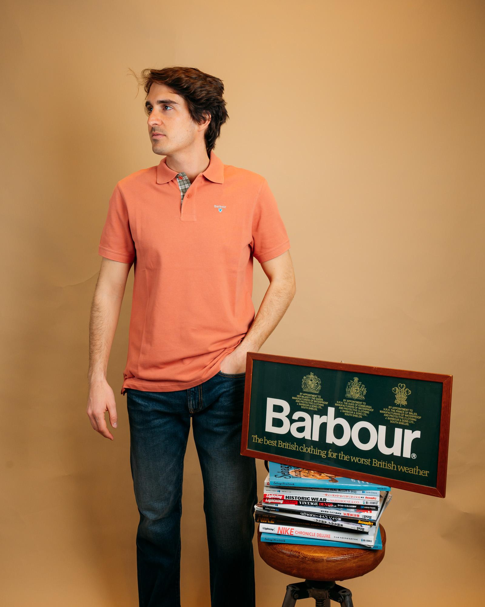 Polo Tartan Pique Pink Clay MML0012 PI55 Barbour 