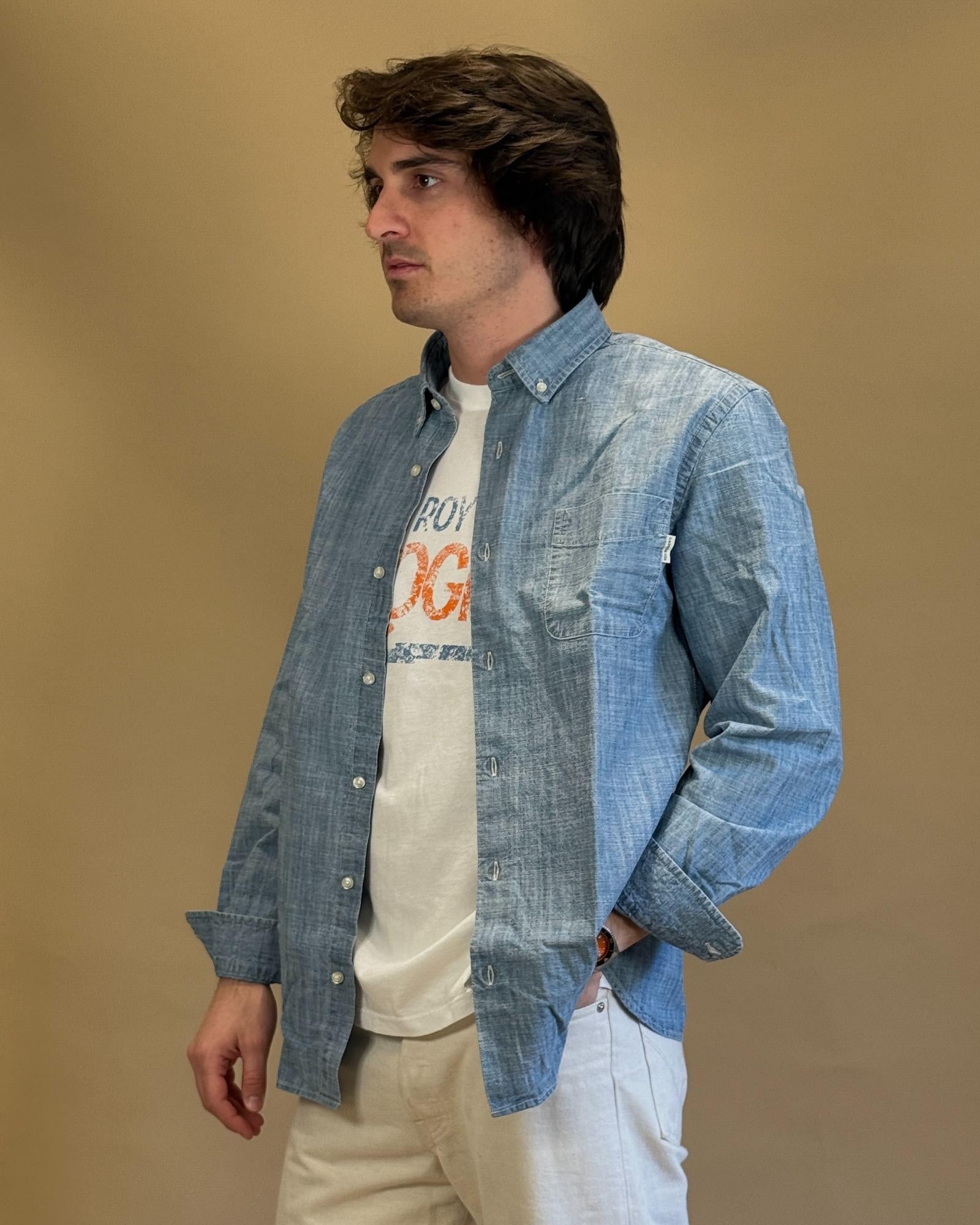Camicia Botton Down Chambray RRU90059CG370111 C0999 Roy Roger's 