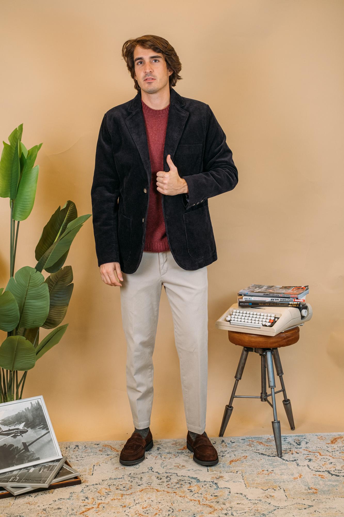 Blazer Neddick Corduroy Blue-Dk 74128KW WQ1 Sebago 