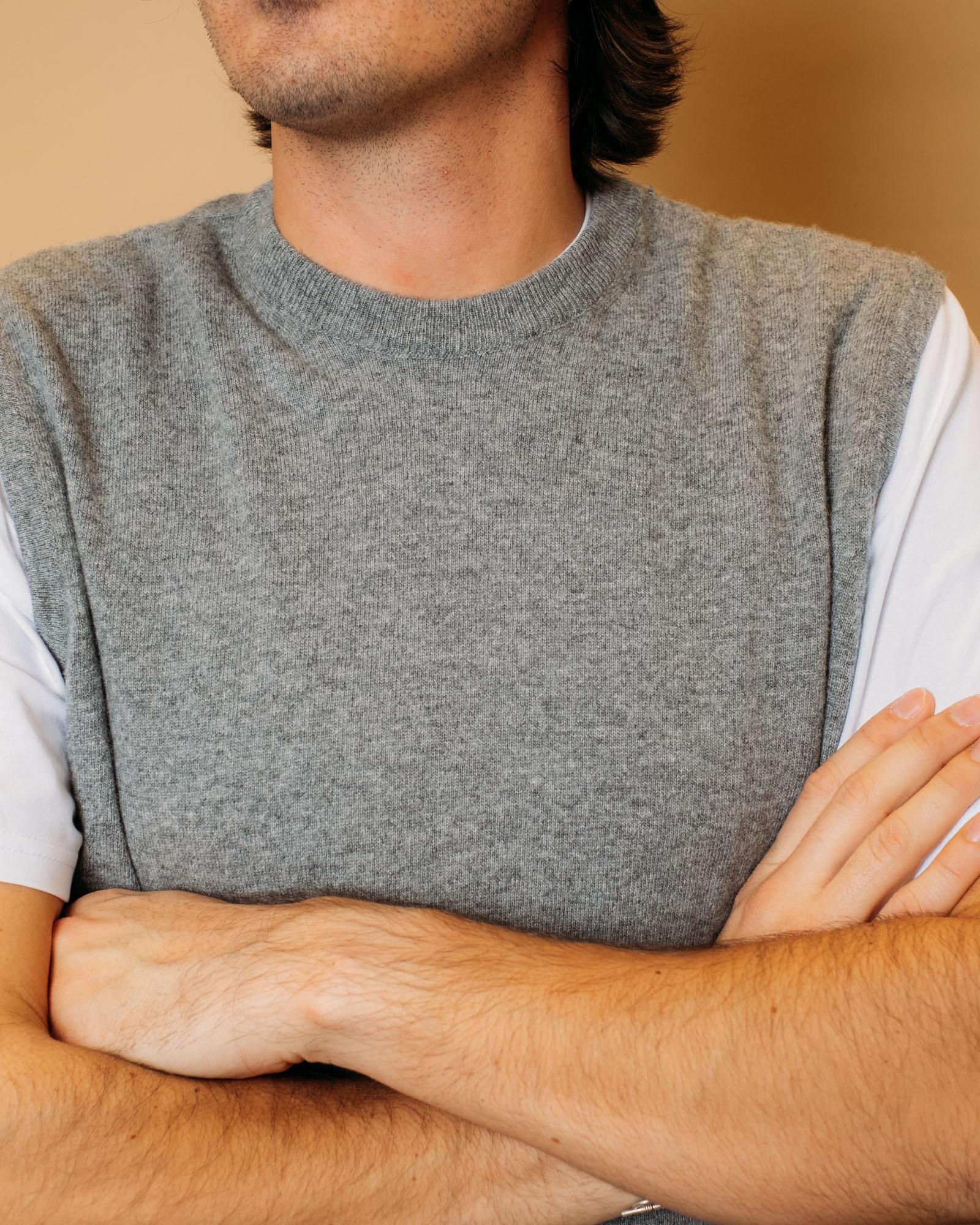 Gilet in Cashmere MA7274GRIGIOMEDIO GRIGIO MEDIO Gaffi 