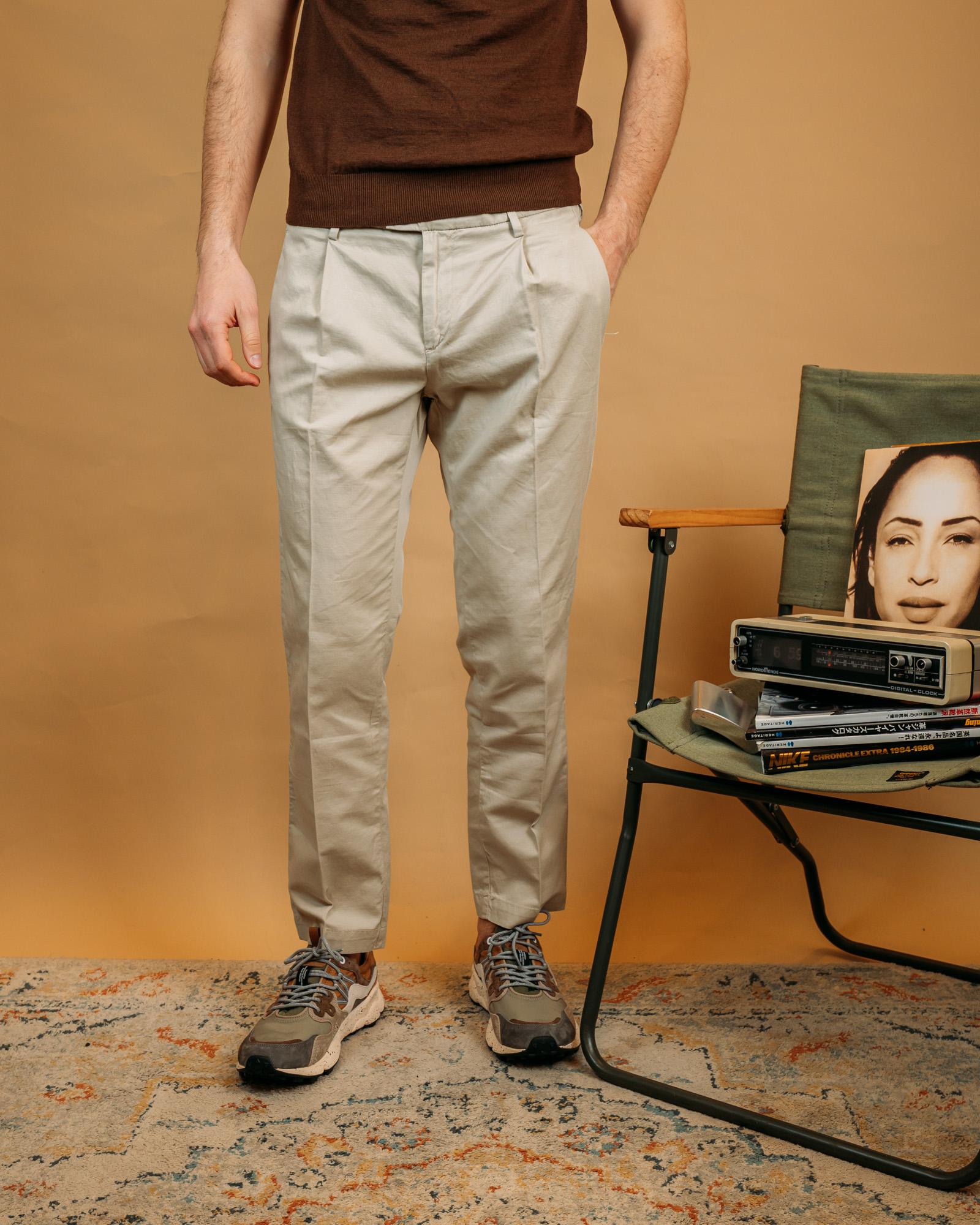 Pantaloni Chicago Misto Lino Sabbia GACHI8247S25 104 Gaffi 