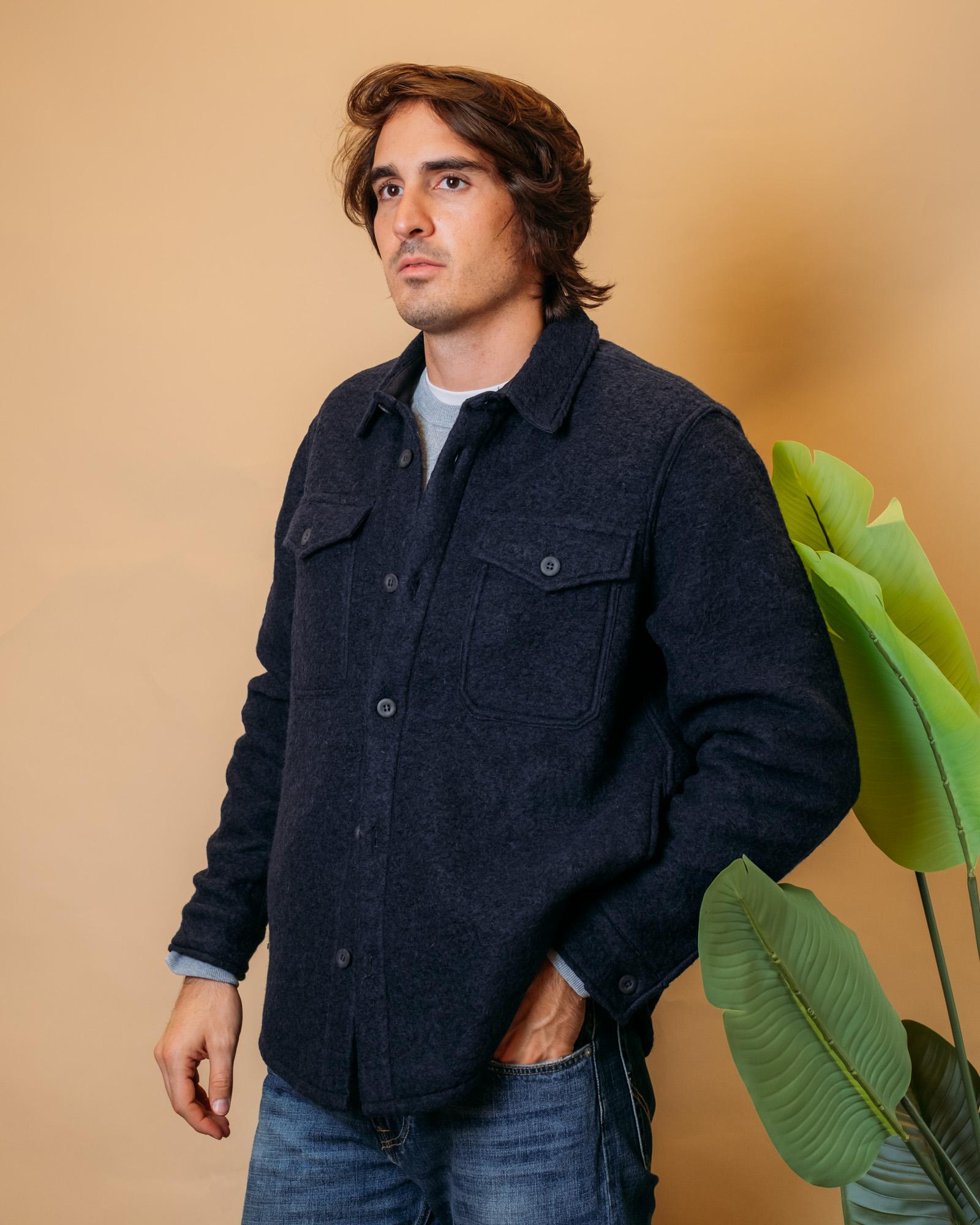 Overshirt in Lana Cotta OC215BLU BLU Seadog 