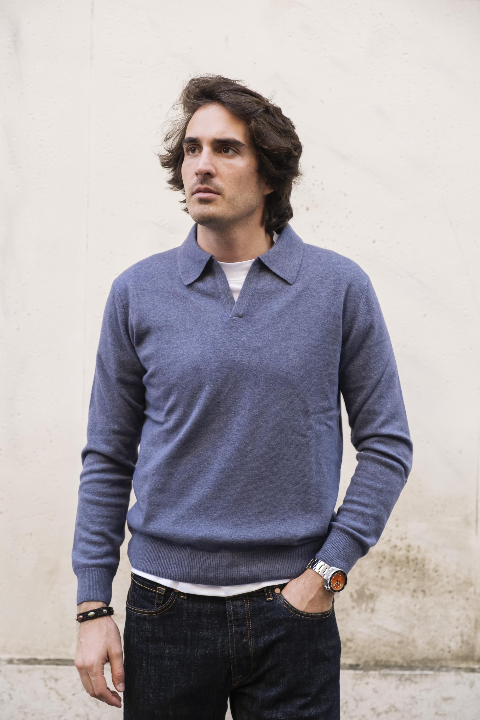 Polo Misto Cashmere MA7299LAVAGNA LAVAGNA Gaffi 