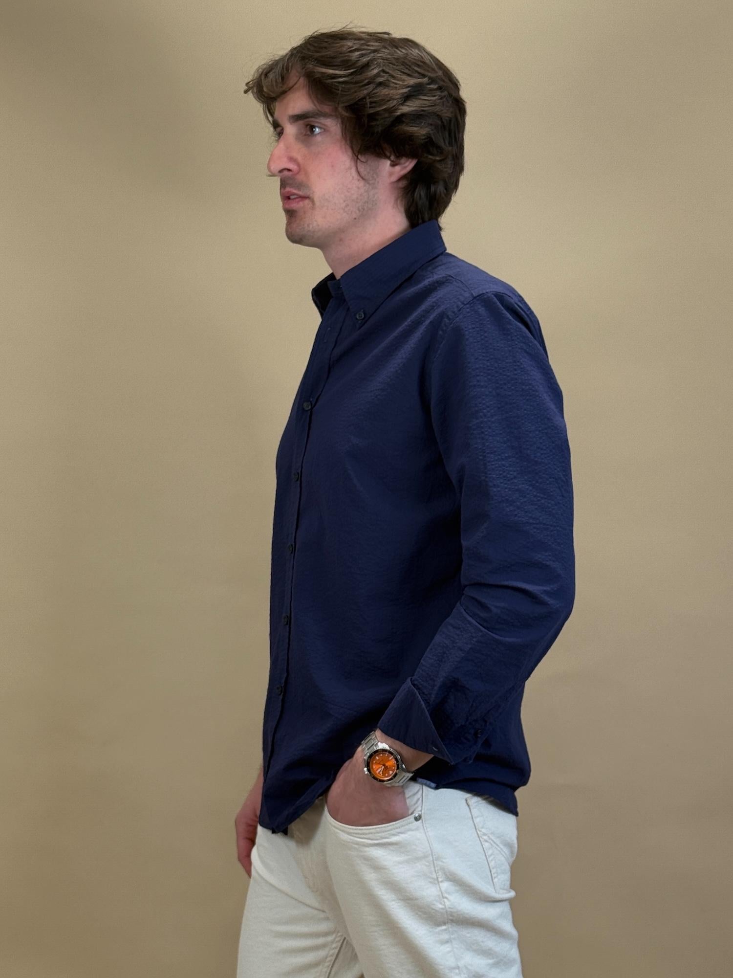 Camicia Seersucker 768ML81210 004 Xacus