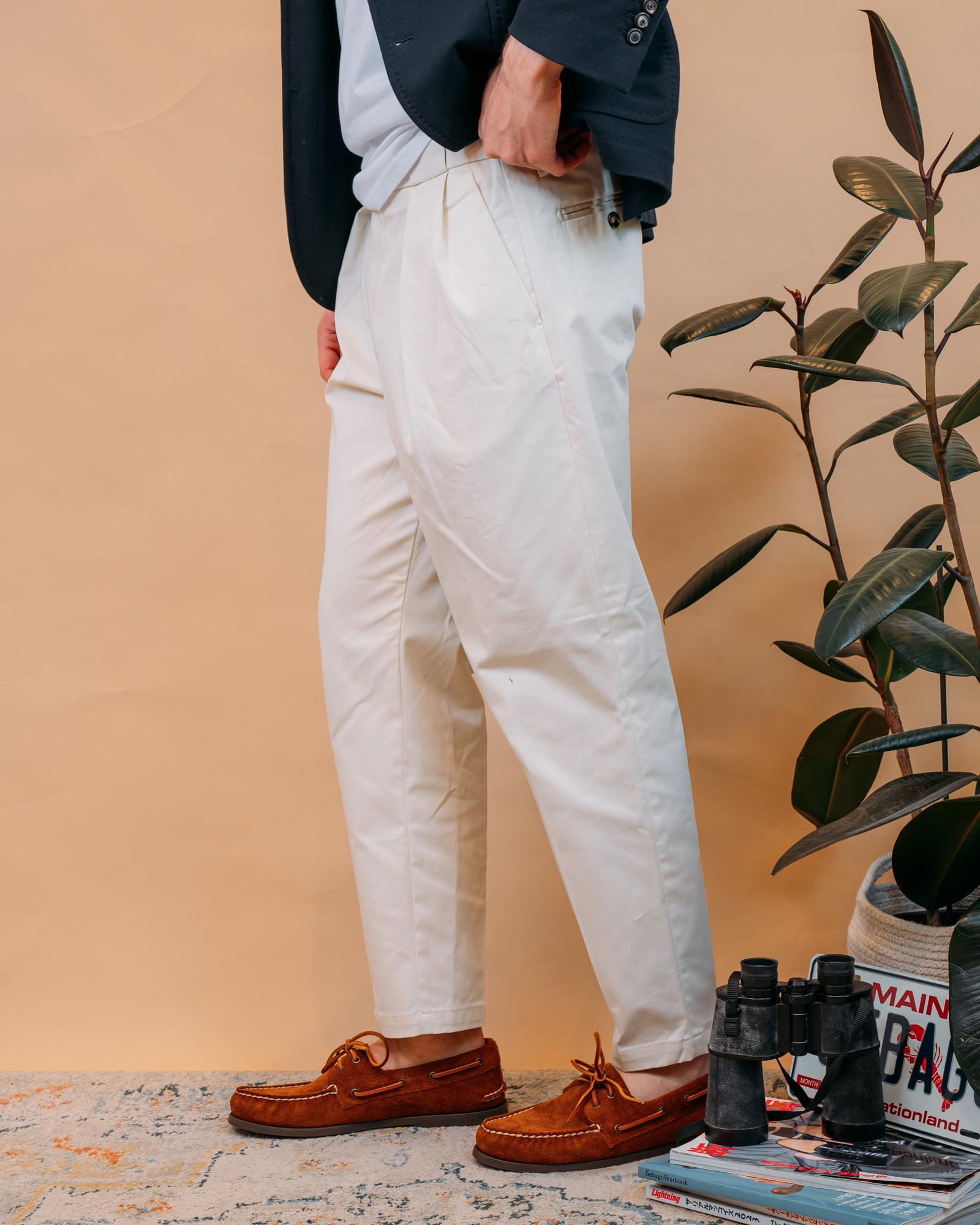 Pantaloni Tirana Panna GATIR7845S26 009 Gaffi 