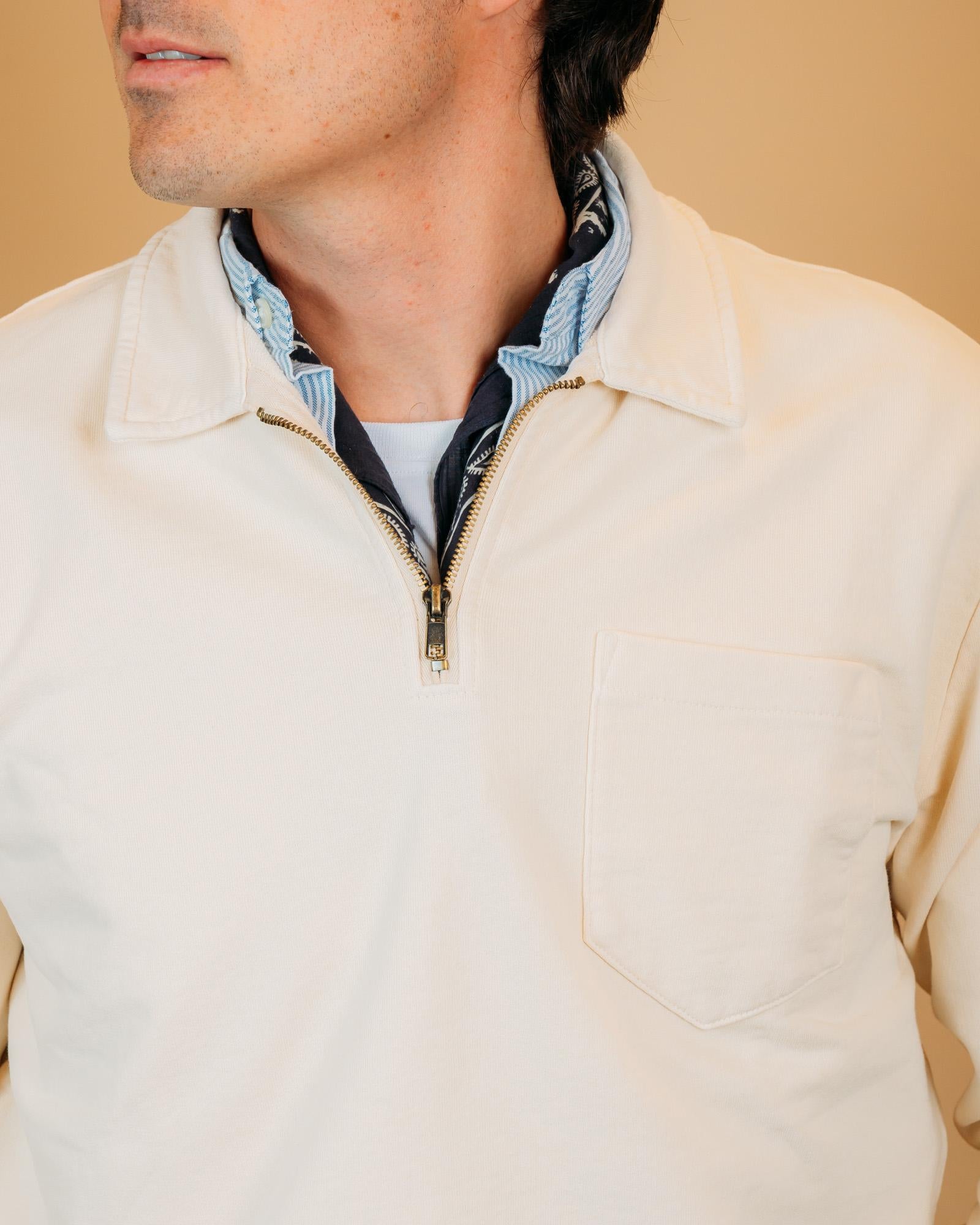 Felpa Quarter Zip Burro F5045 BU Seadog 