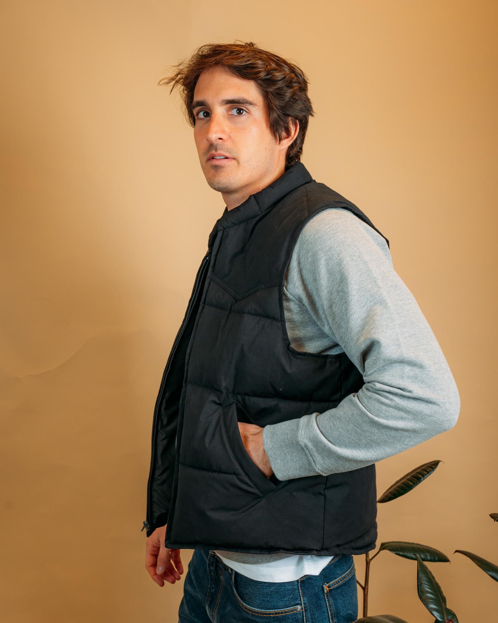 Gilet Quilted Padded Vest Black VQPV BL Gaffi 