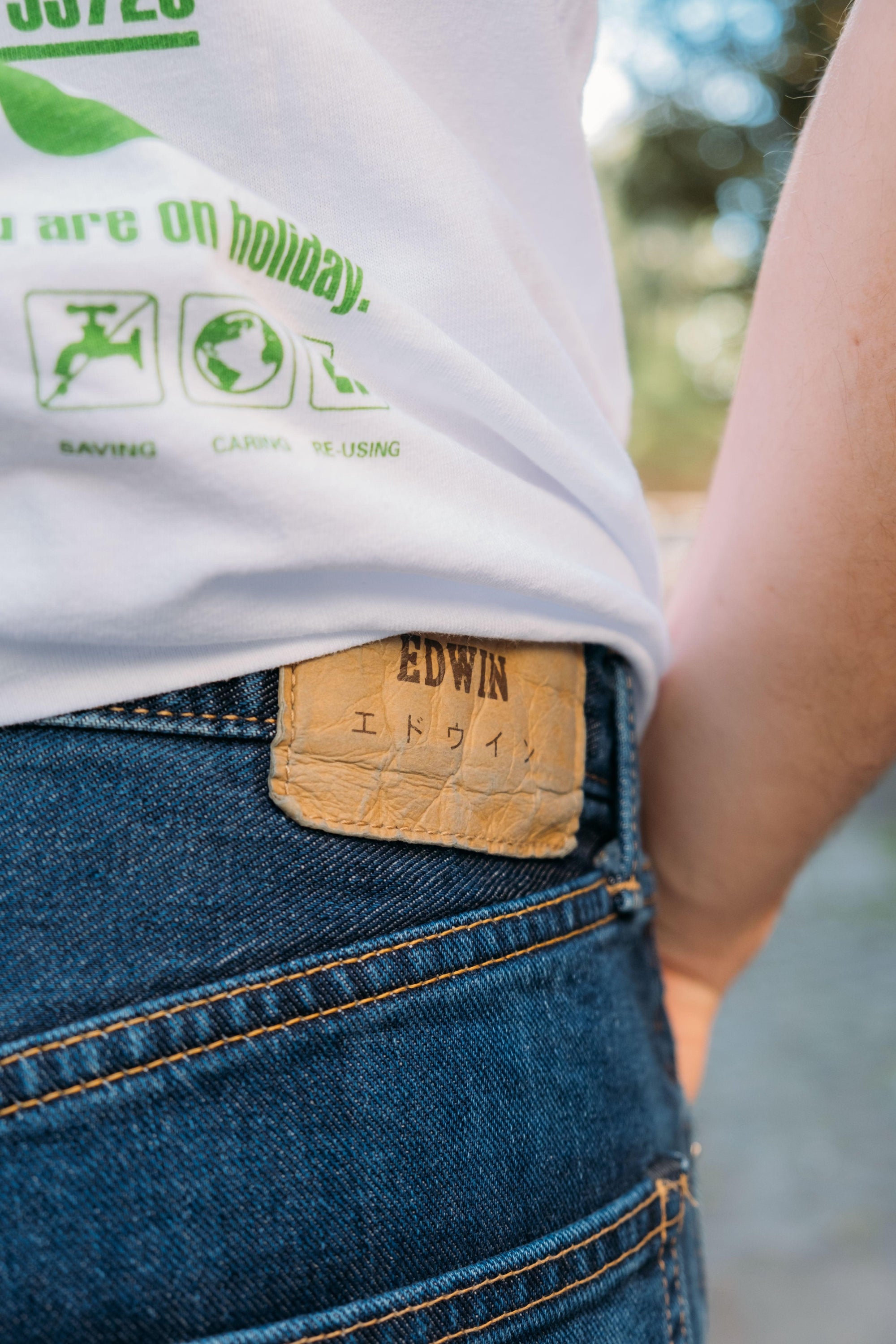 Loose "Made in Japan" Jeans I03070201K7 BLUE MID DARK USED Edwin