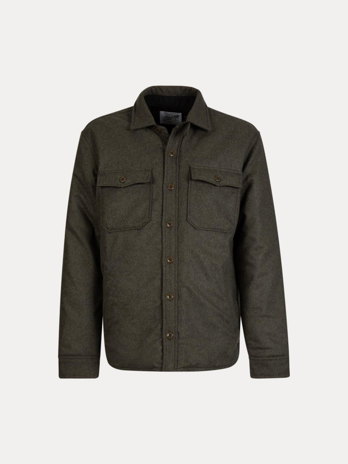 Overshirt in panno HUNTERWOOL VERDE Bl'ker 
