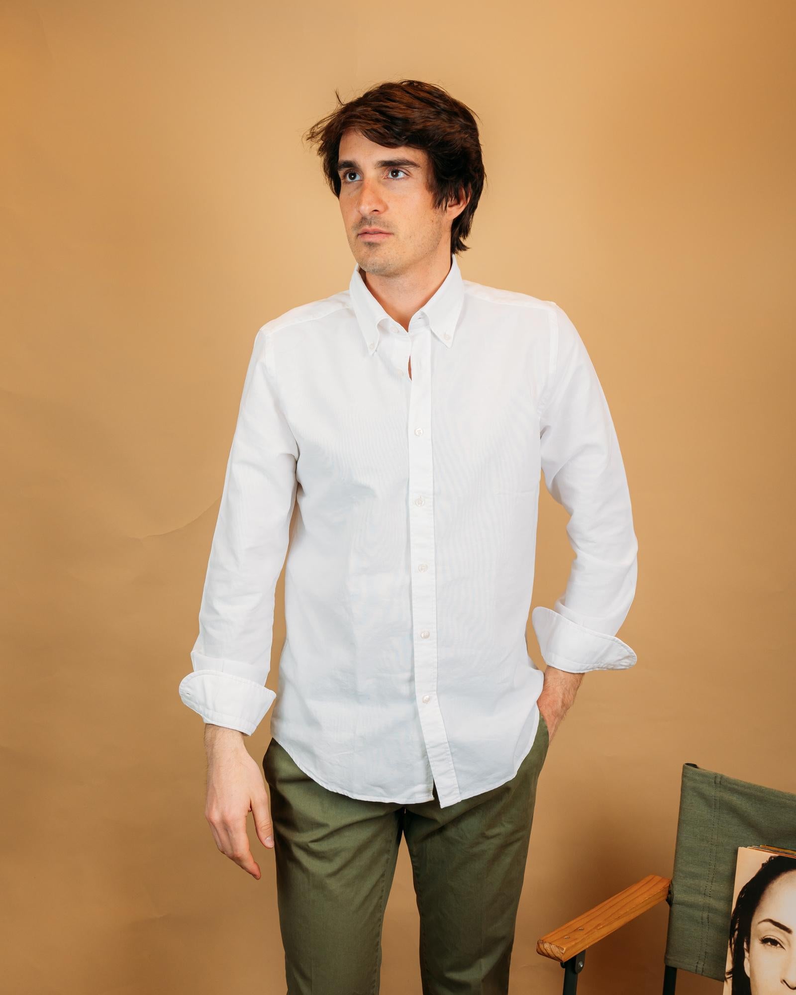 Camicia Oxford Bianco 28303805 01 Portofiori 