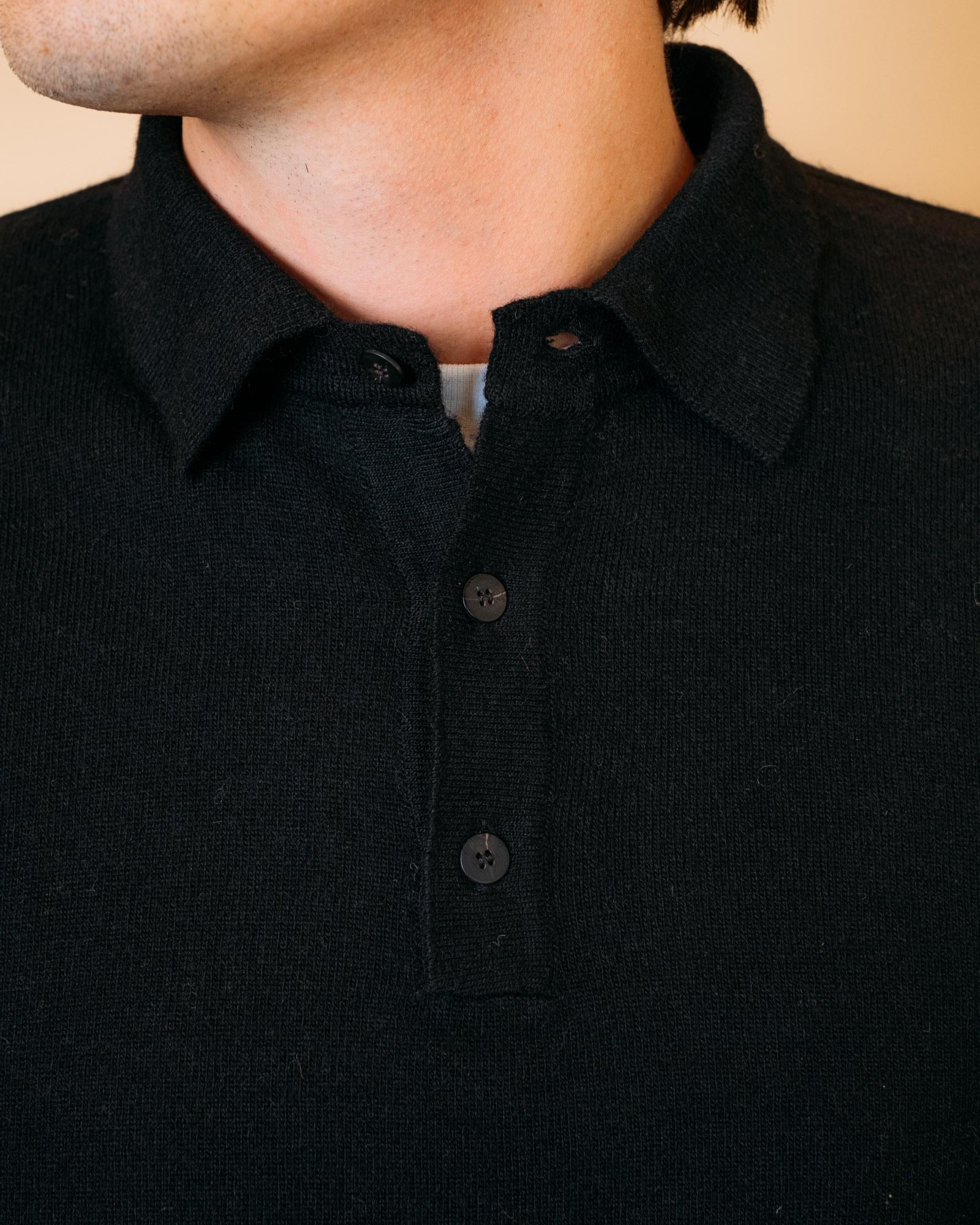 Polo in Lana e Cashmere MA7069NERO NERO Gaffi 