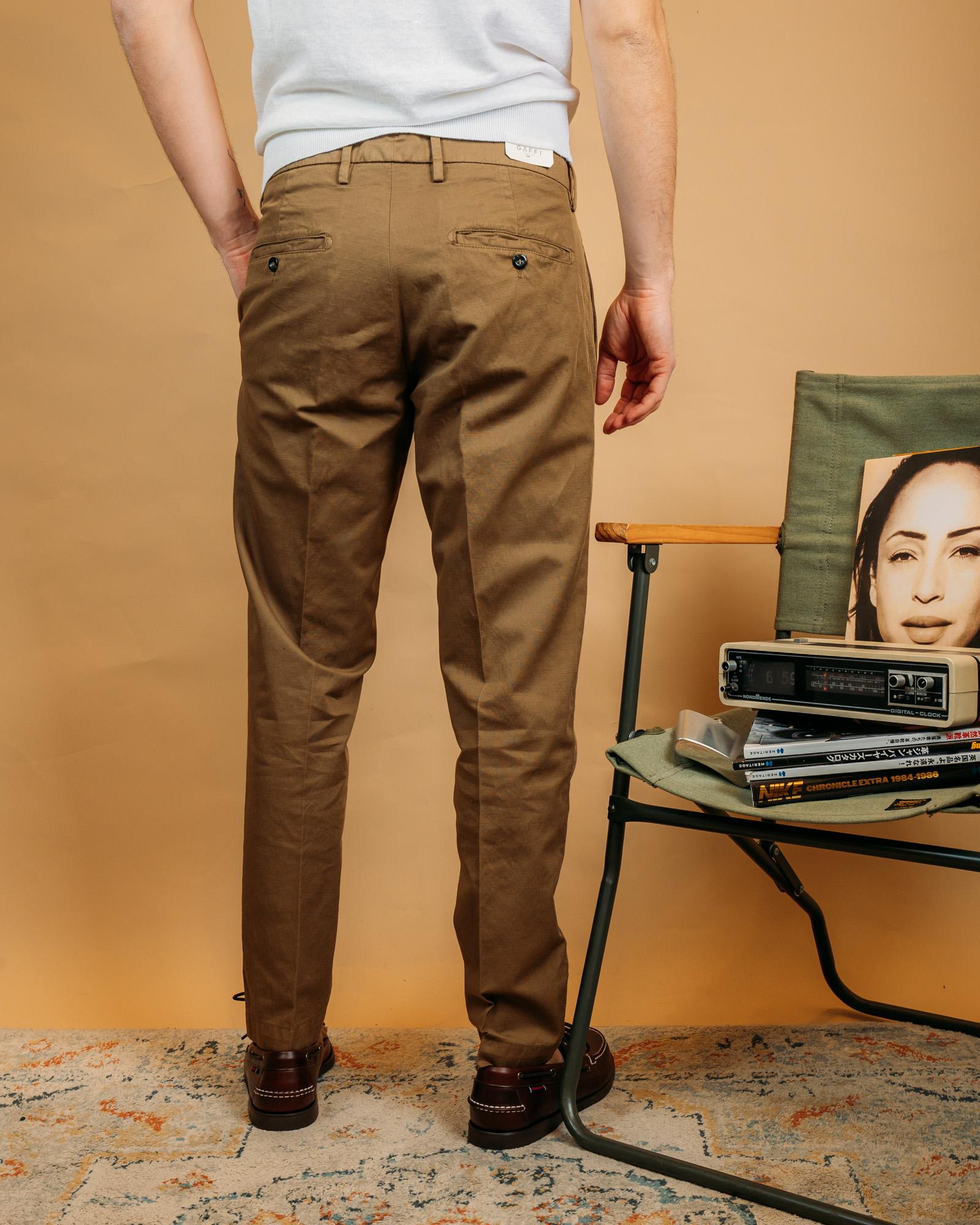 Pantaloni Chicago Misto Lino Nocciola GACHI8247S26 169 Gaffi 
