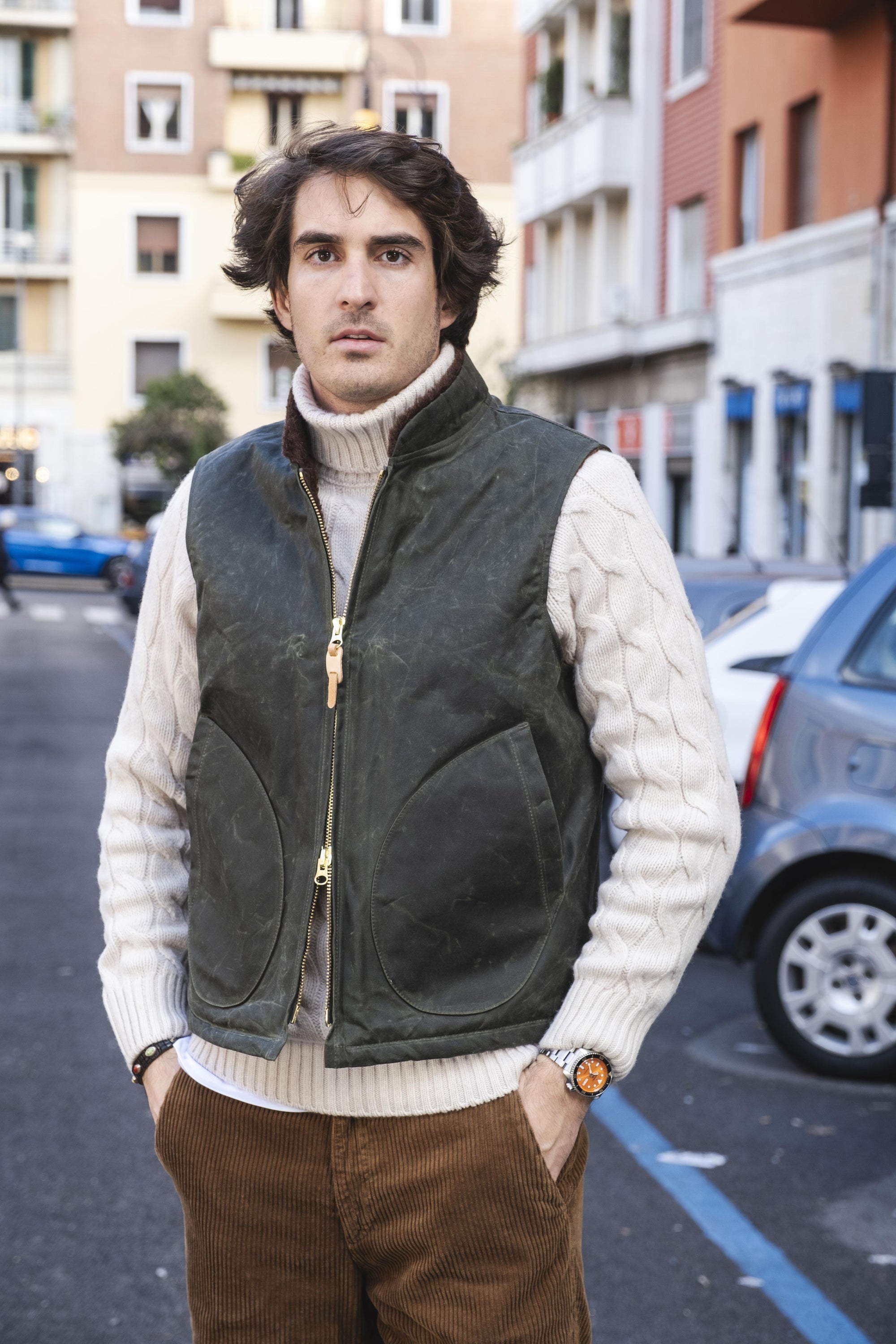 Mountain Vest 7916DARKGREEN DARK GREEN Manifattura Ceccarelli 