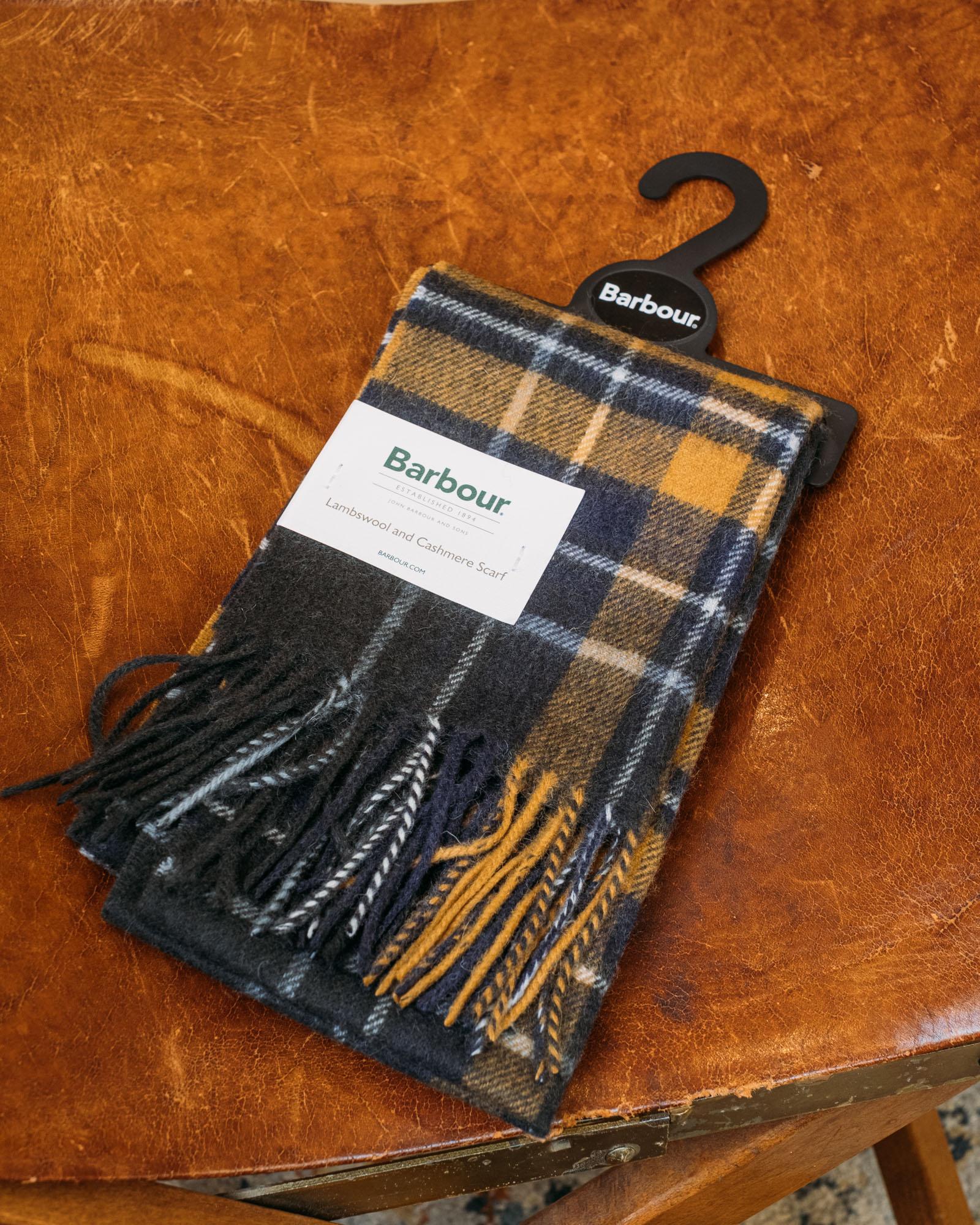 New Check Tartan Scarf USC0137 GN92 Barbour