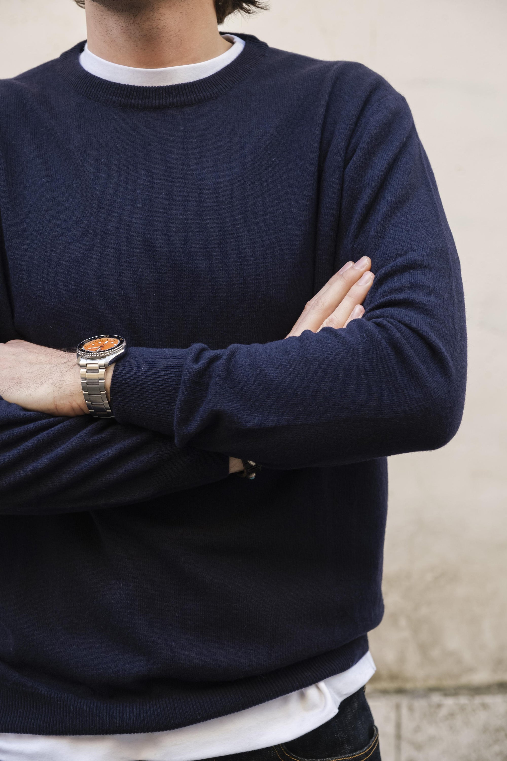 Girocollo Misto Cashmere MA7065BLU BLU Gaffi 