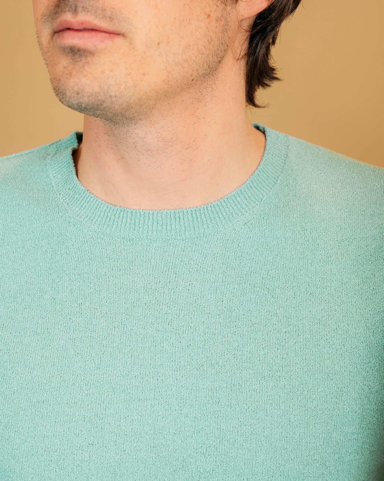 Gaffi maglietta terry cloth verdino girocollo