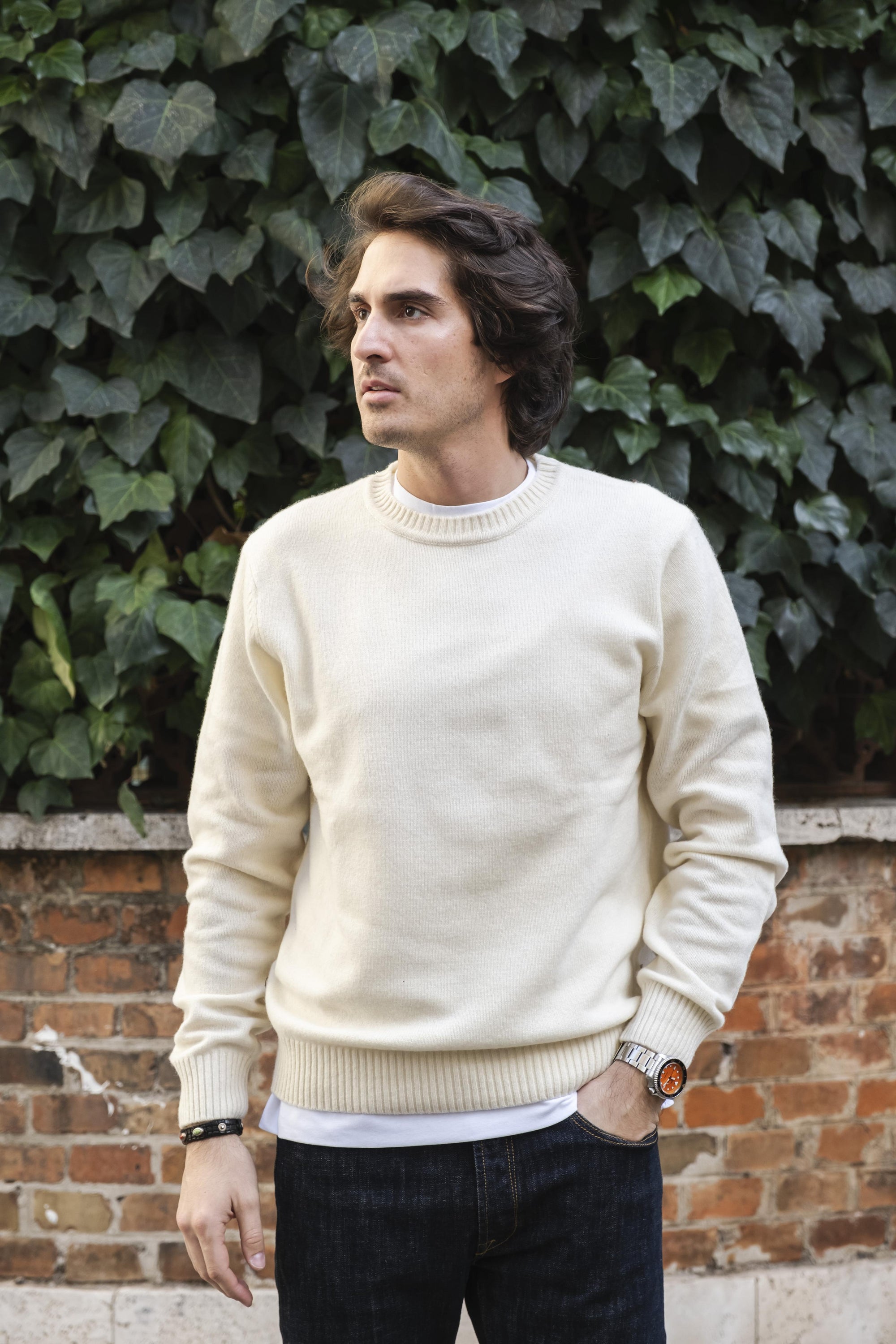 Girocollo Misto Lana SWL1132 OFF WHITE Impure