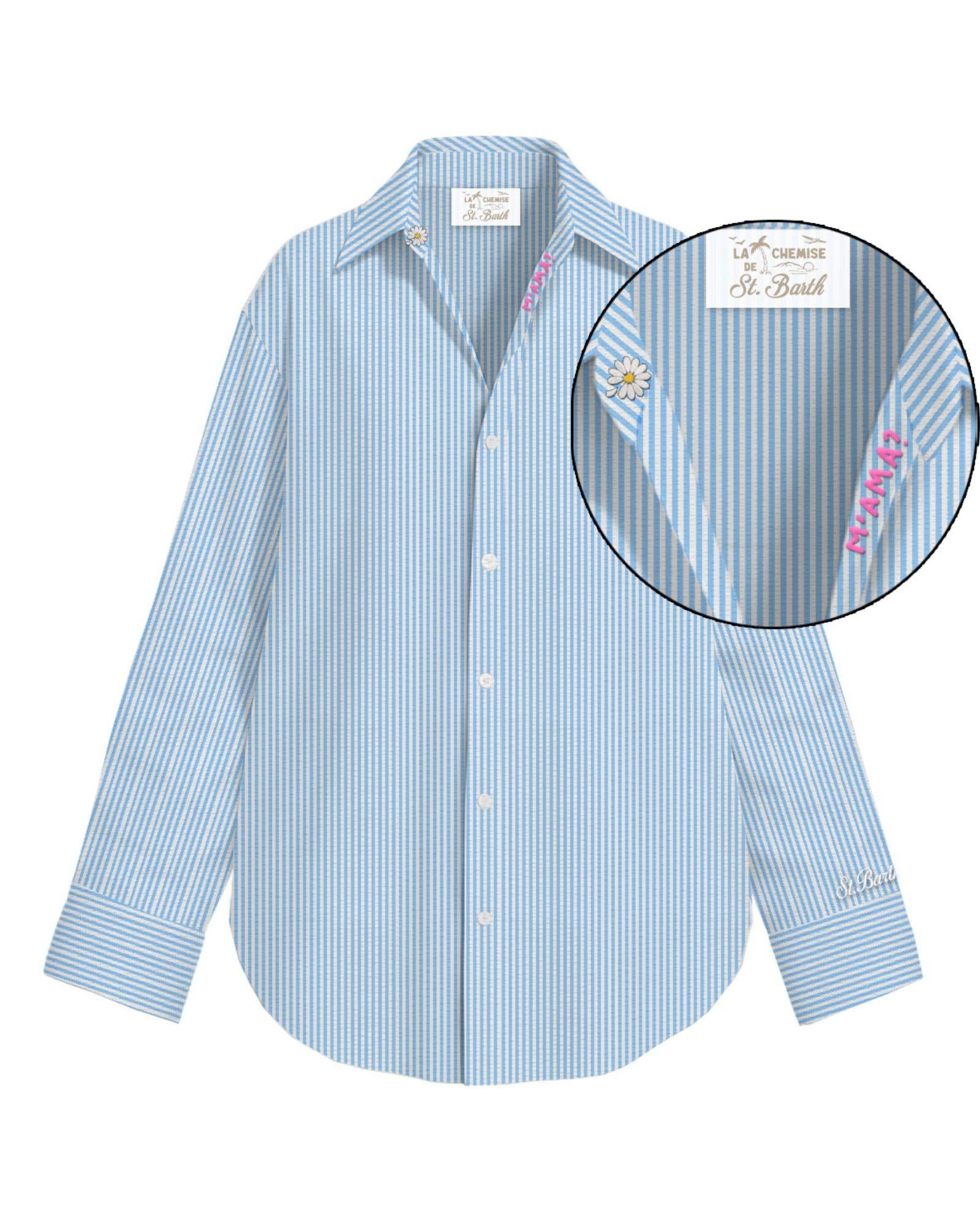 Camicia Cristal M'ama Azzurra CYS0001 00702L MC2 Saint Barth 