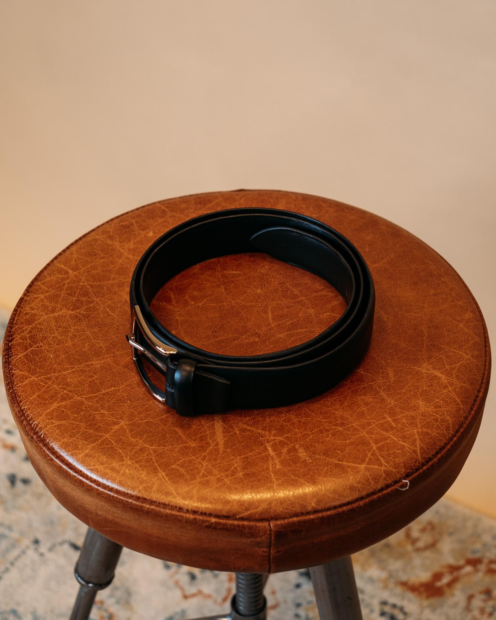 Cintura in Pelle Nero 03/35 NE Alberto Luti 