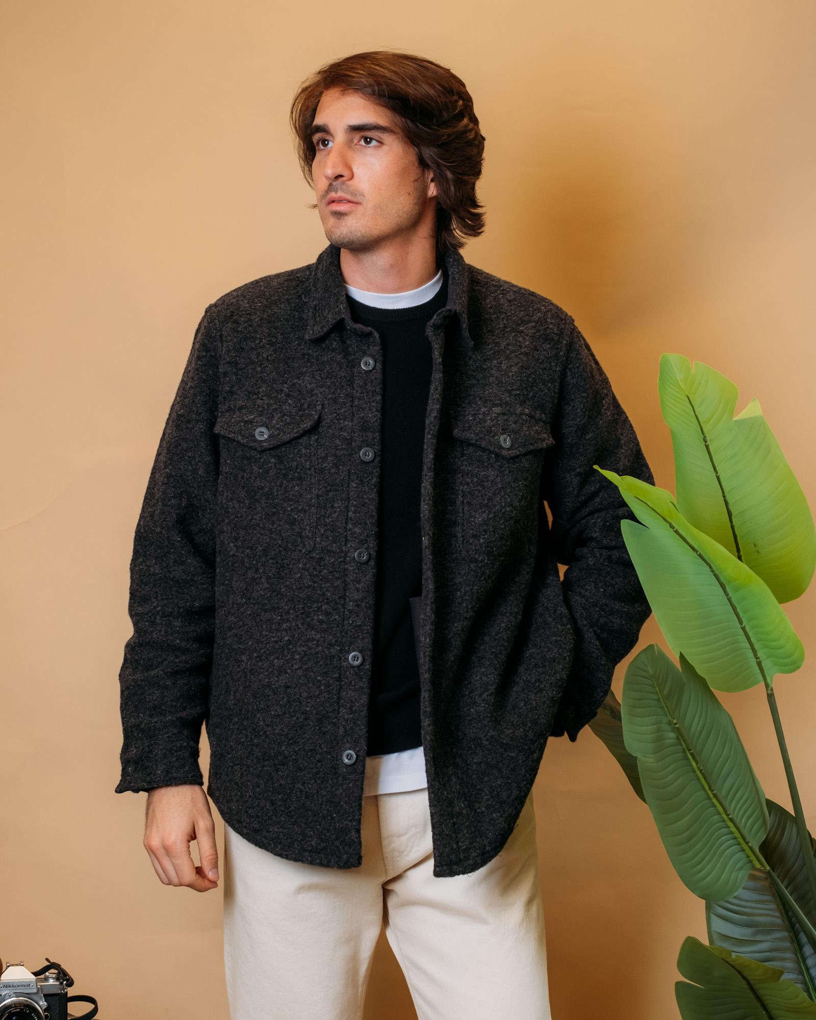 Overshirt in Lana Cotta OC215ANTRACITE ANTRACITE Seadog 