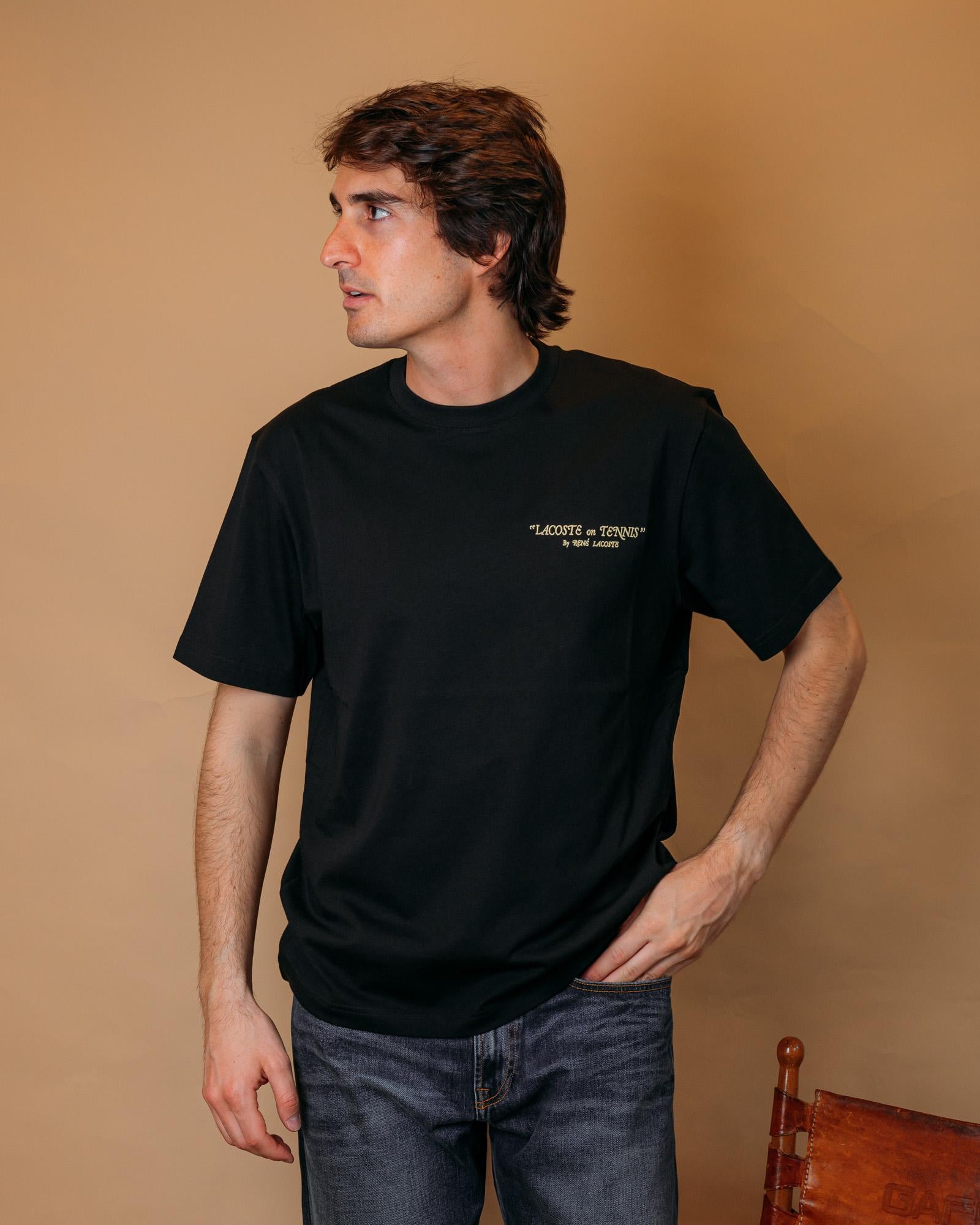 T-shirt Racchetta Black TH1425 031 Lacoste 