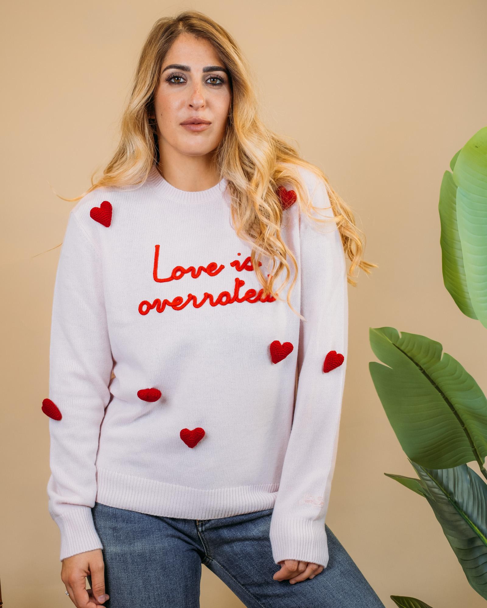 Sweater "Love is Overrated" NEWQUEEN 04022I MC2 Saint barth 