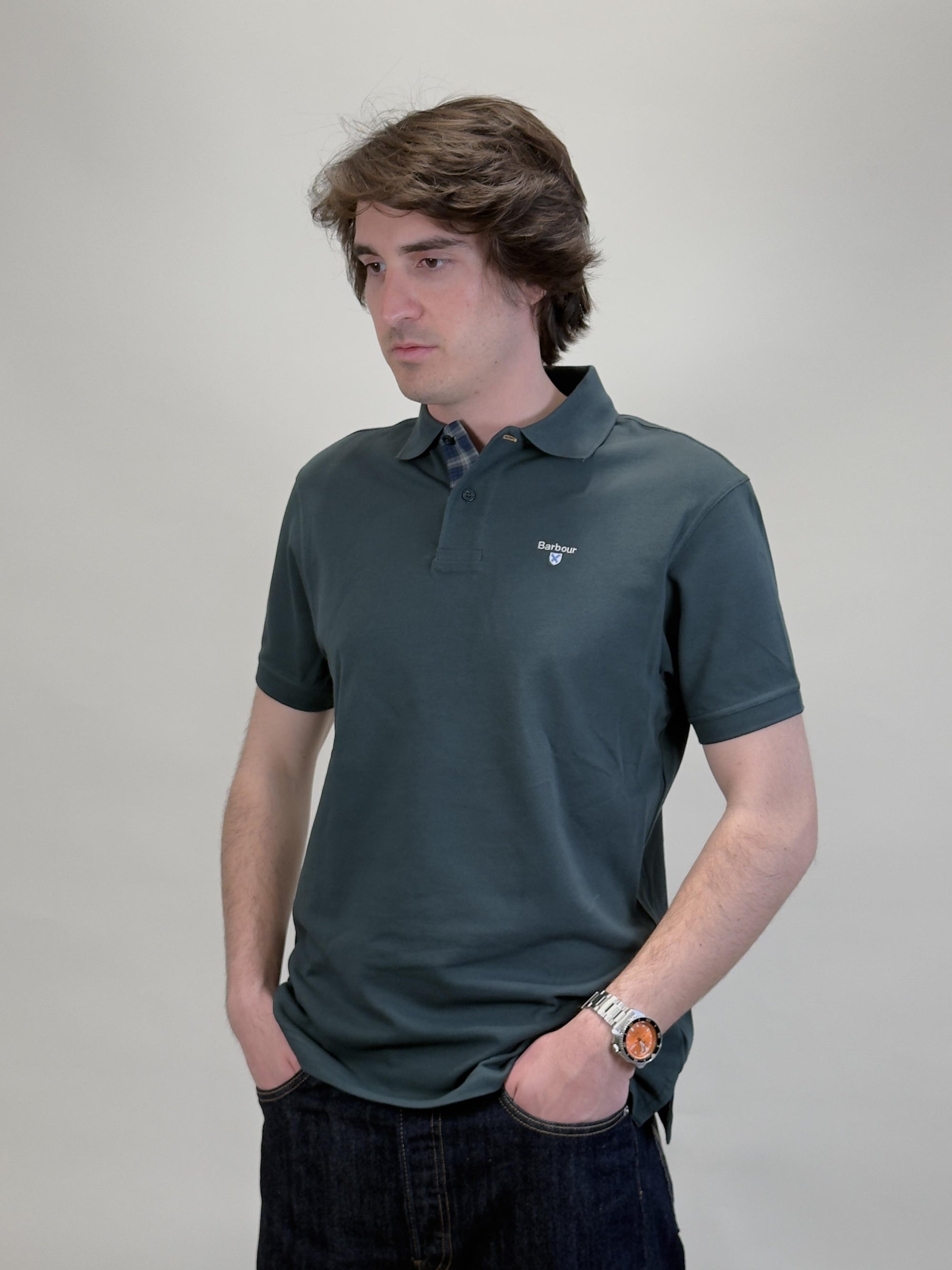 Polo Tartan Pique MML0012 GN89 Barbour