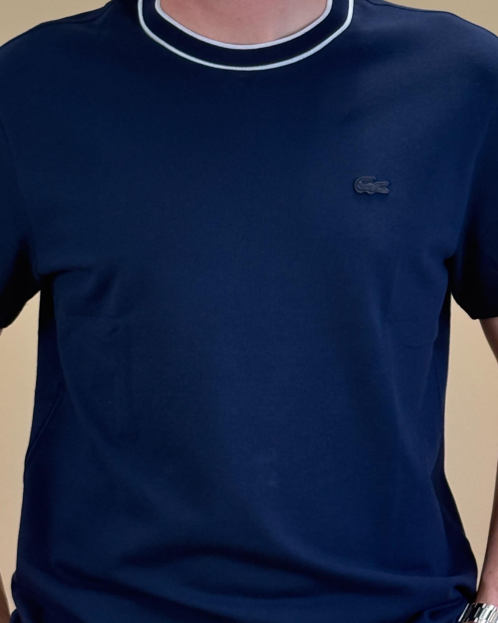 T-shirt in Pique con Righe FJTH8174 166 Lacoste