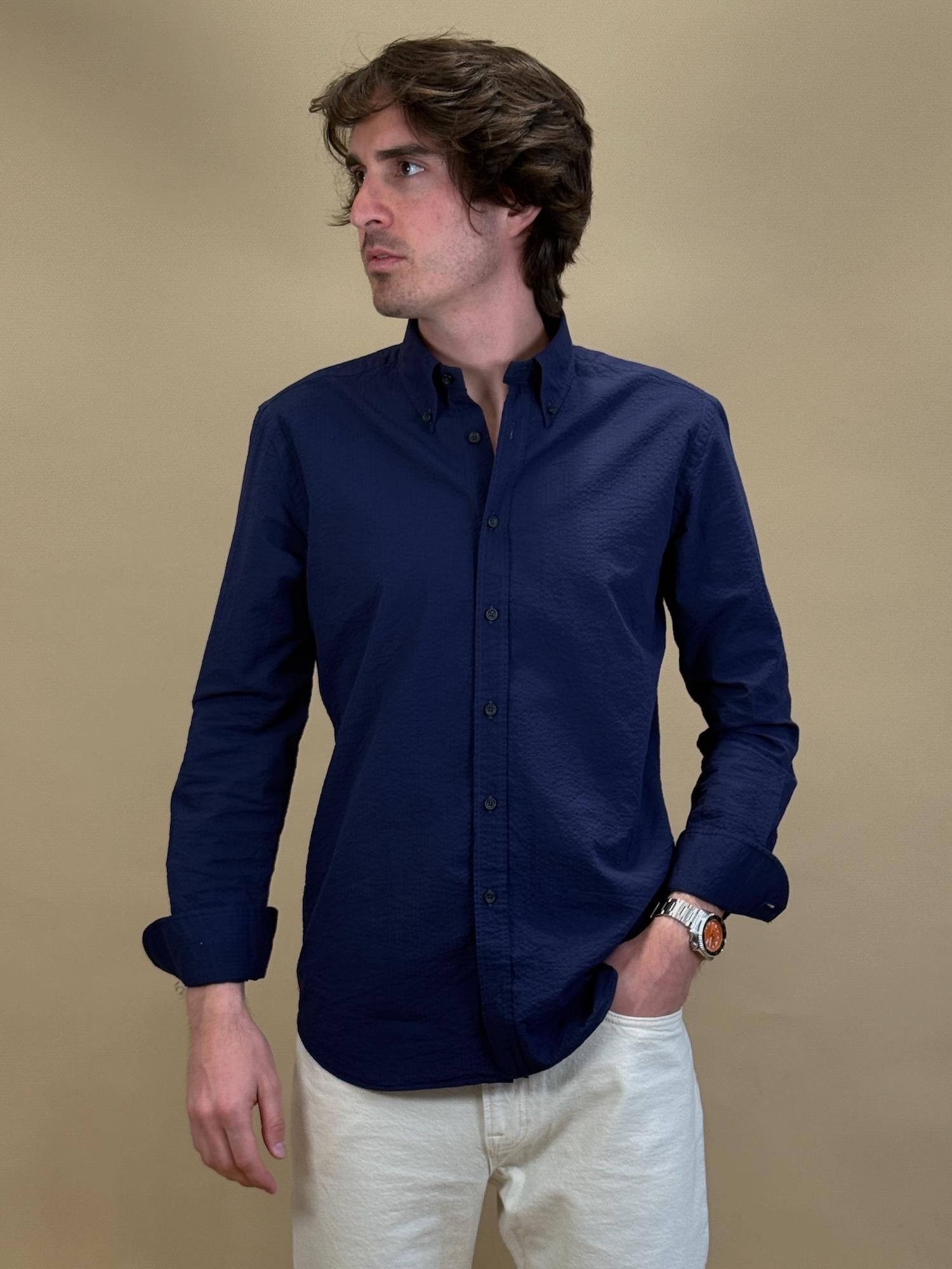 Camicia Seersucker 768ML81210 004 Xacus