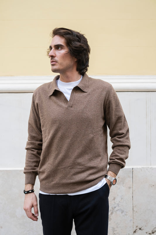 tortora-gaffi-ai24-polo-senza-bottoni-misto-cashmere